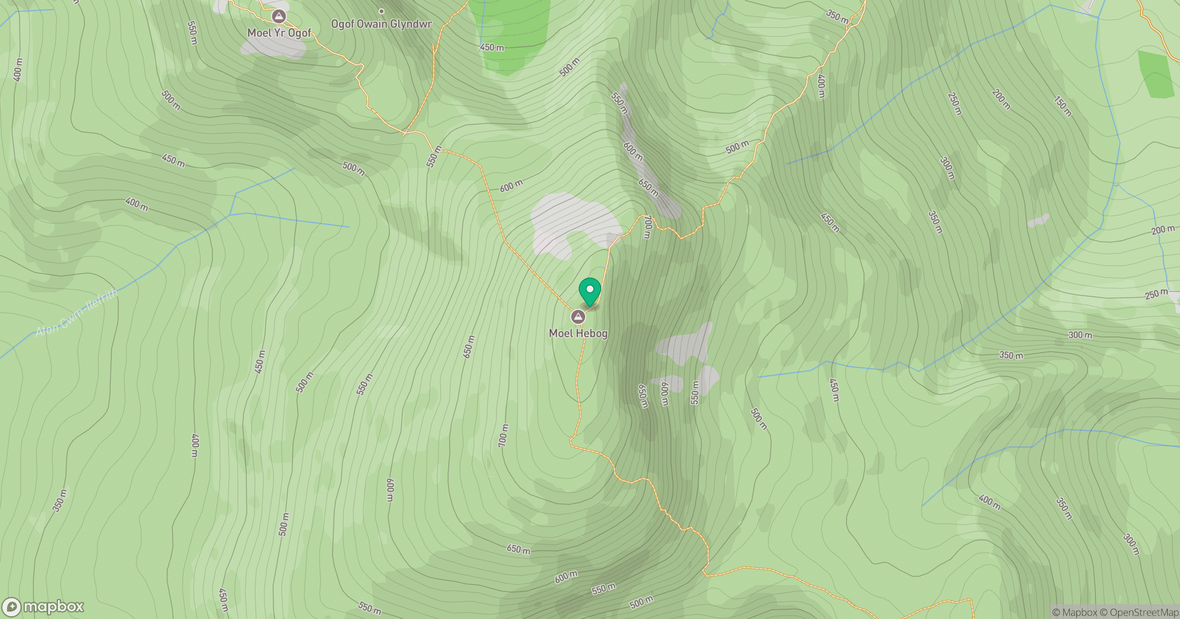Moel Hebog location map