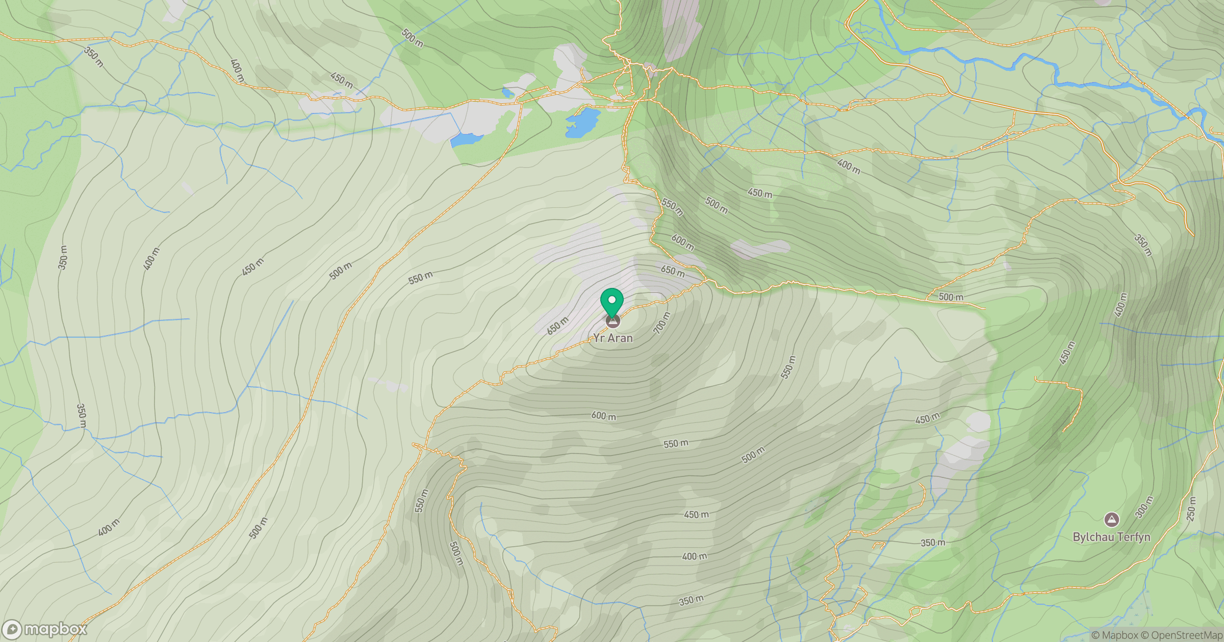 Yr Aran location map