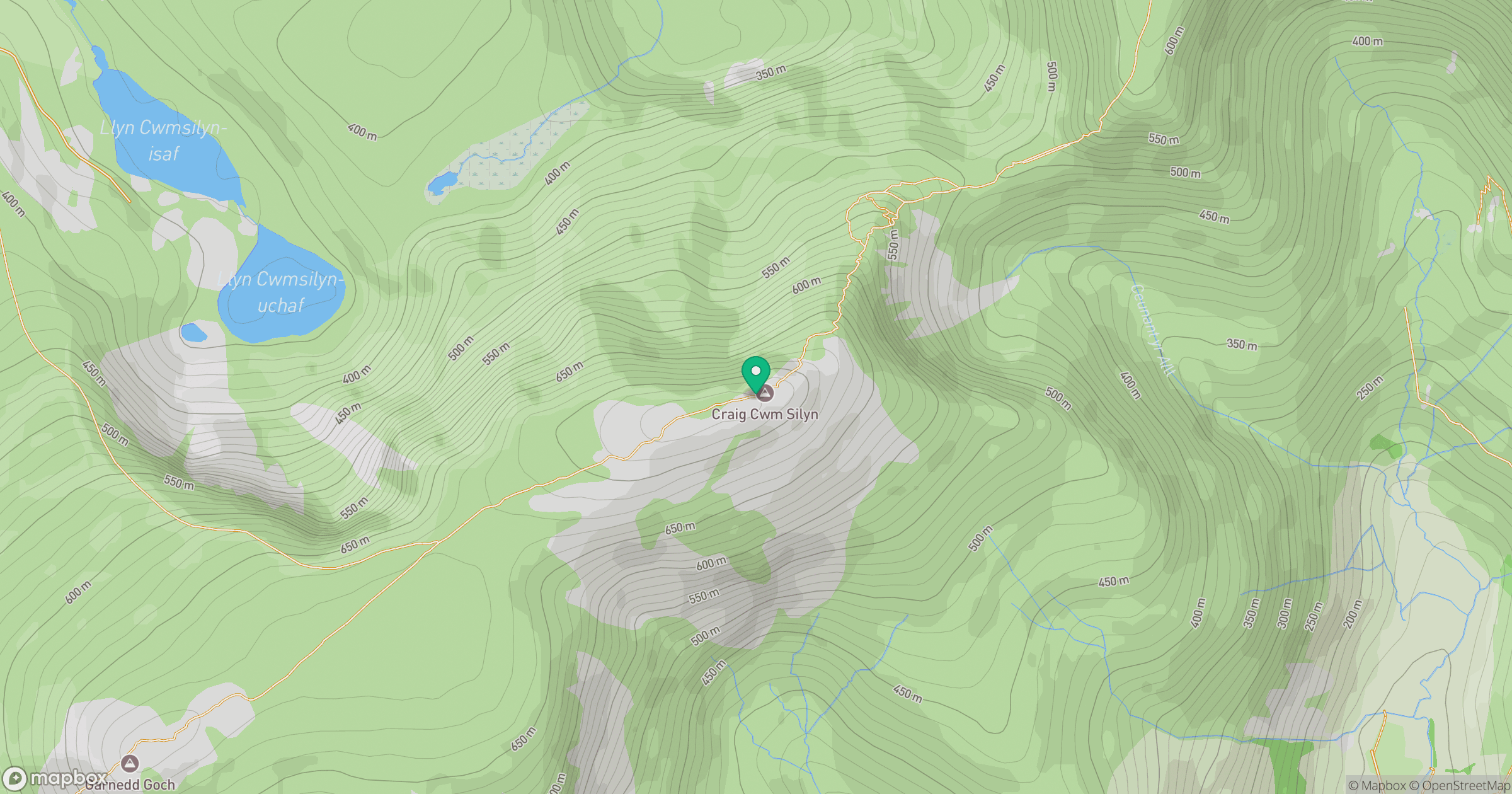 Craig Cwm Silyn location map