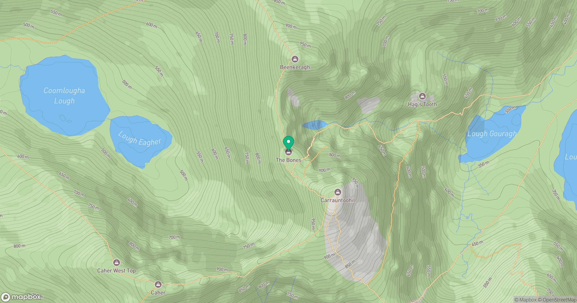Na Cnamha [The Bones Peak] location map