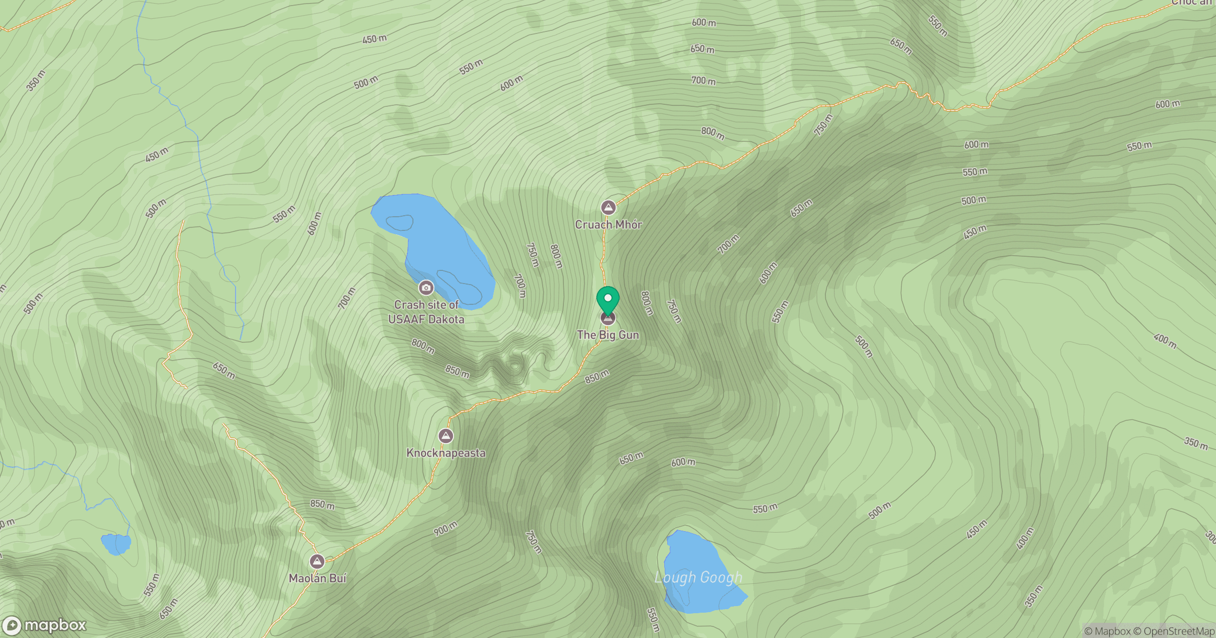 The Big Gun [An Gunna Mor] location map
