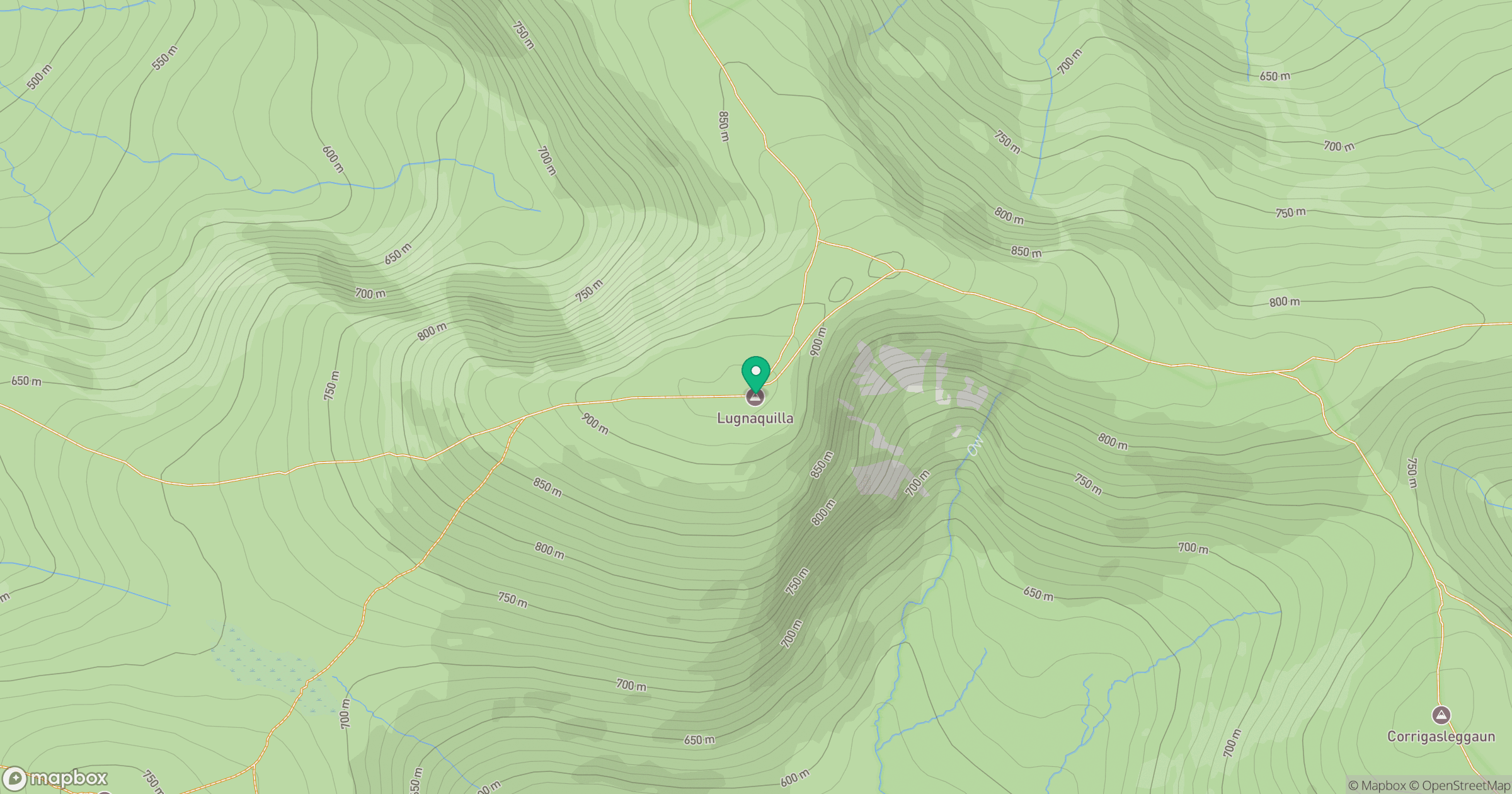Lugnaquilla [Log na Coille] location map