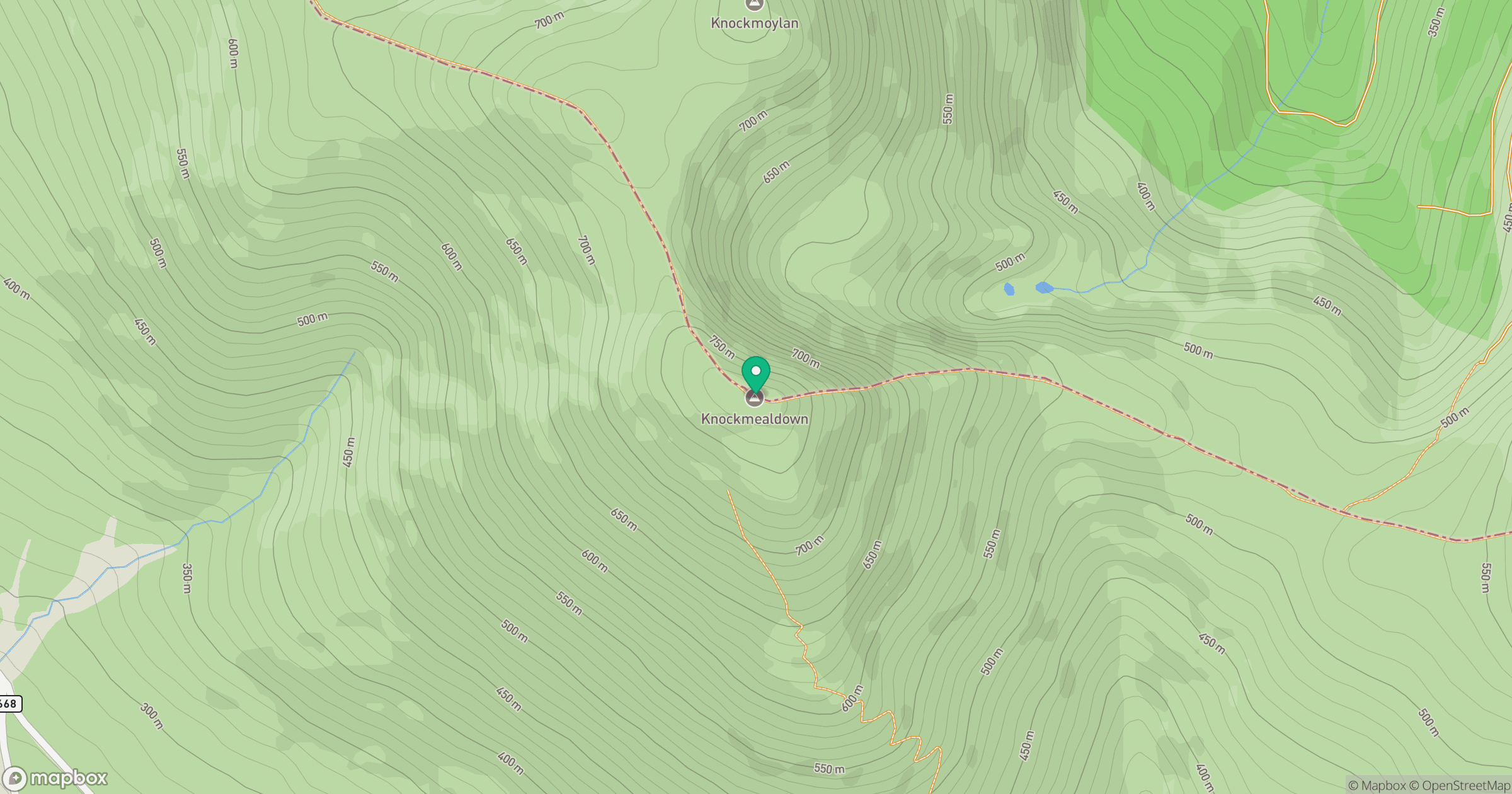 Knockmealdown [Cnoc Mhaoldomhnaigh] location map