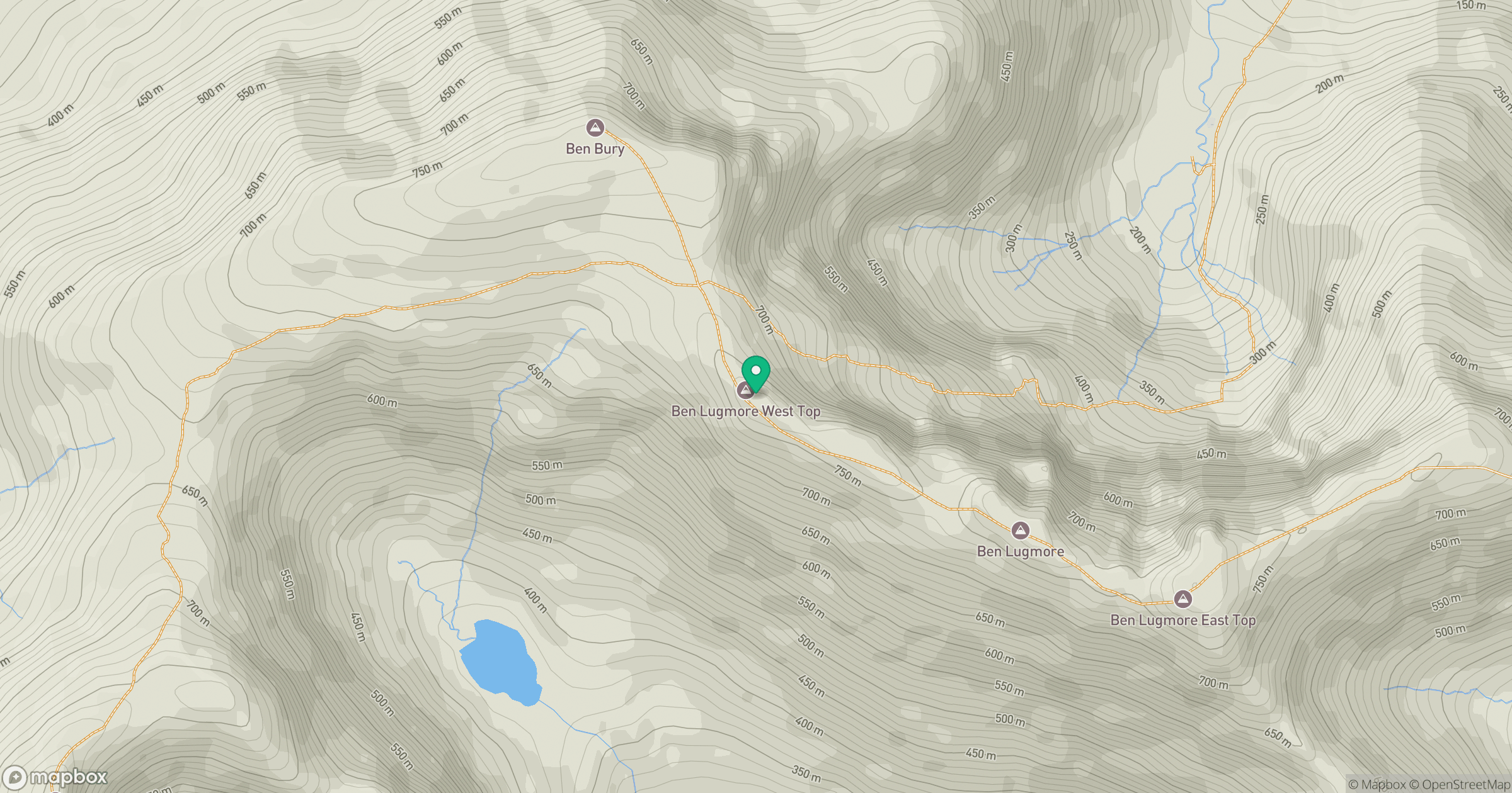 Ben Lugmore West Top location map