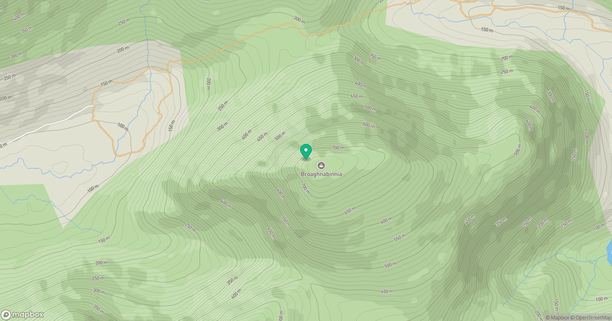 Broaghnabinnia [Bruach na Binne] location map