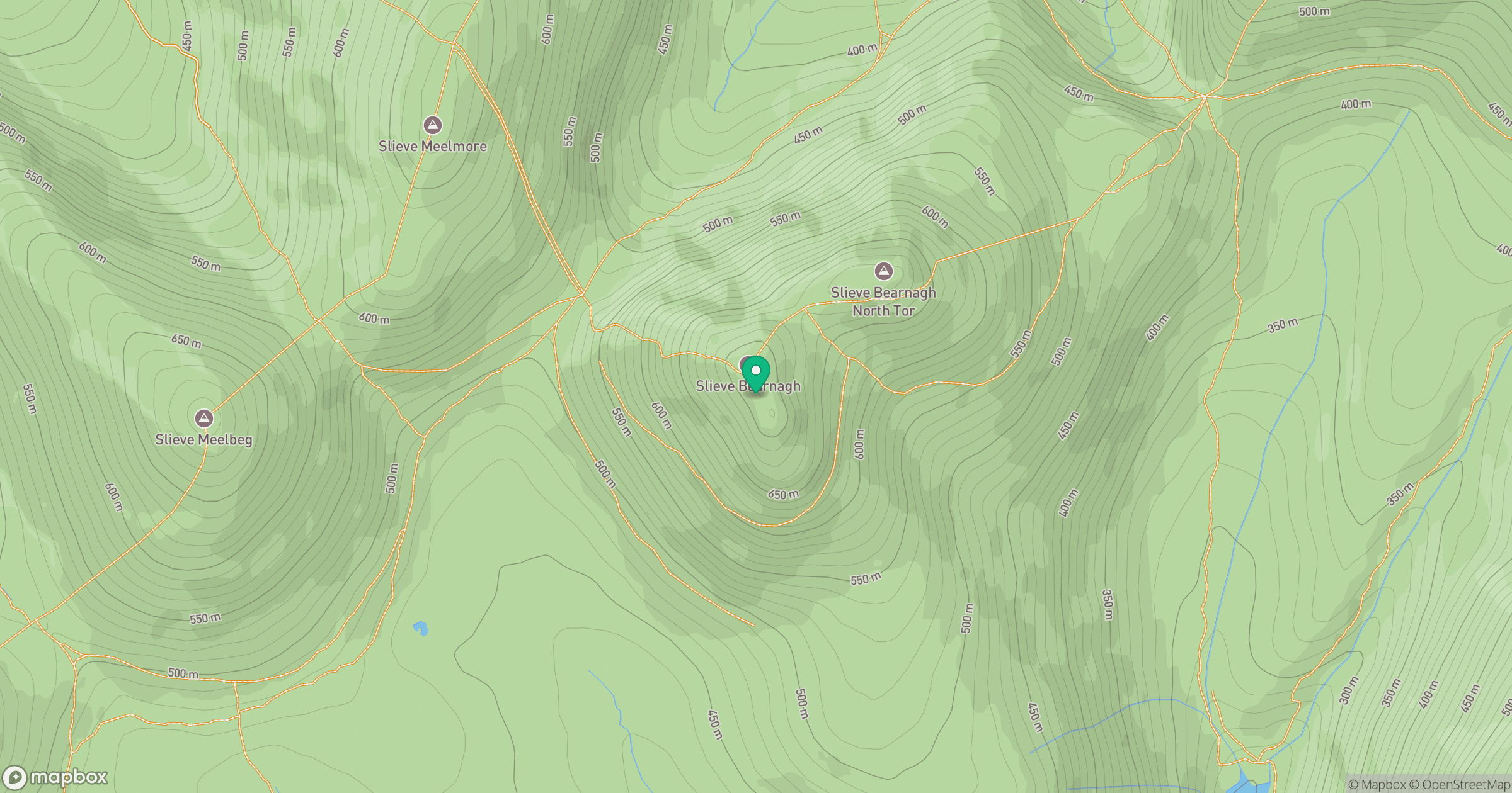 Slieve Bearnagh location map