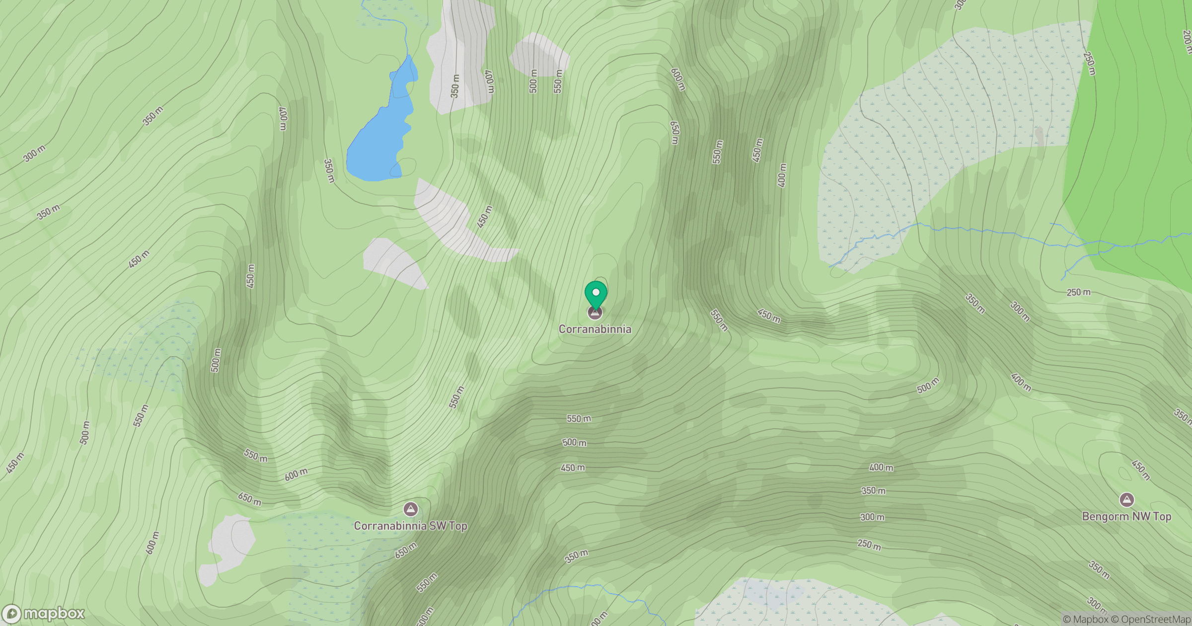 Corranabinnia [Coire na Binne] location map
