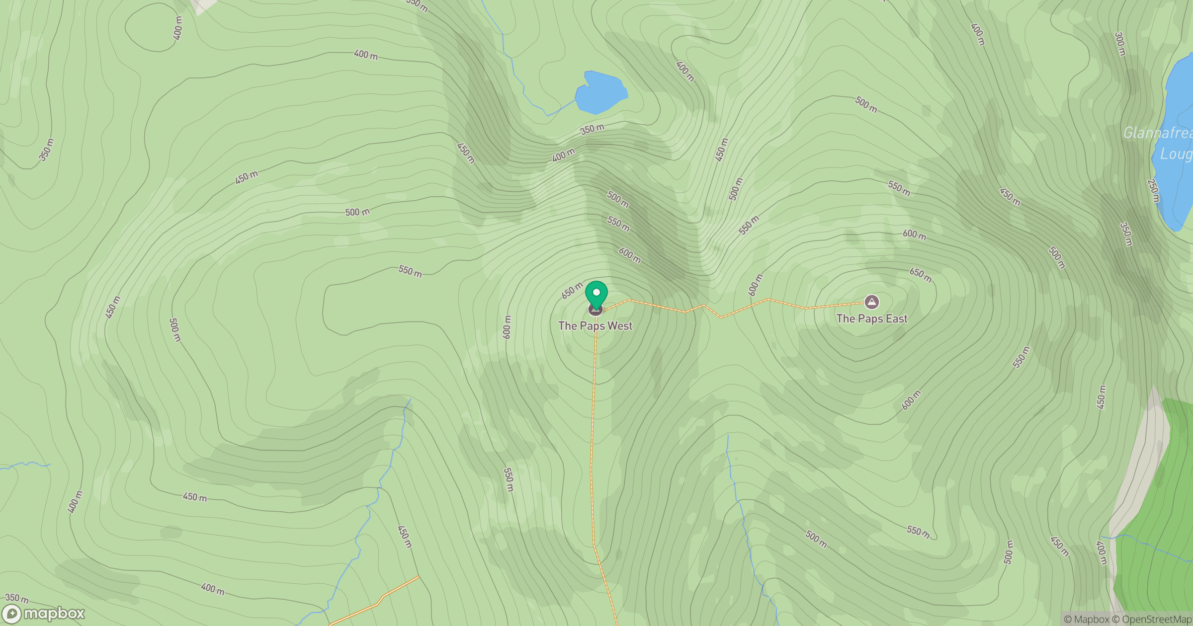 The Paps West location map