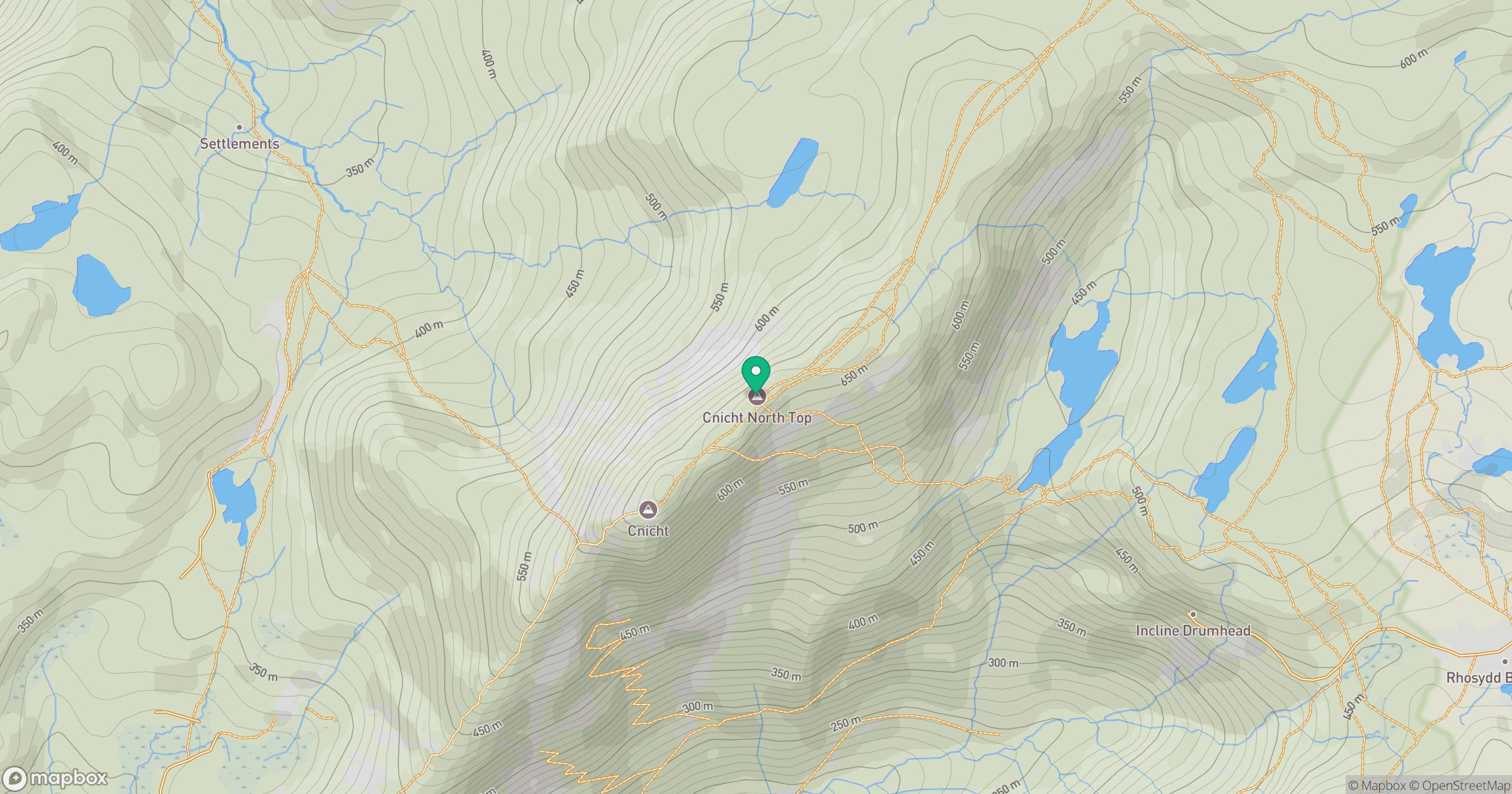 Cnicht North Top location map