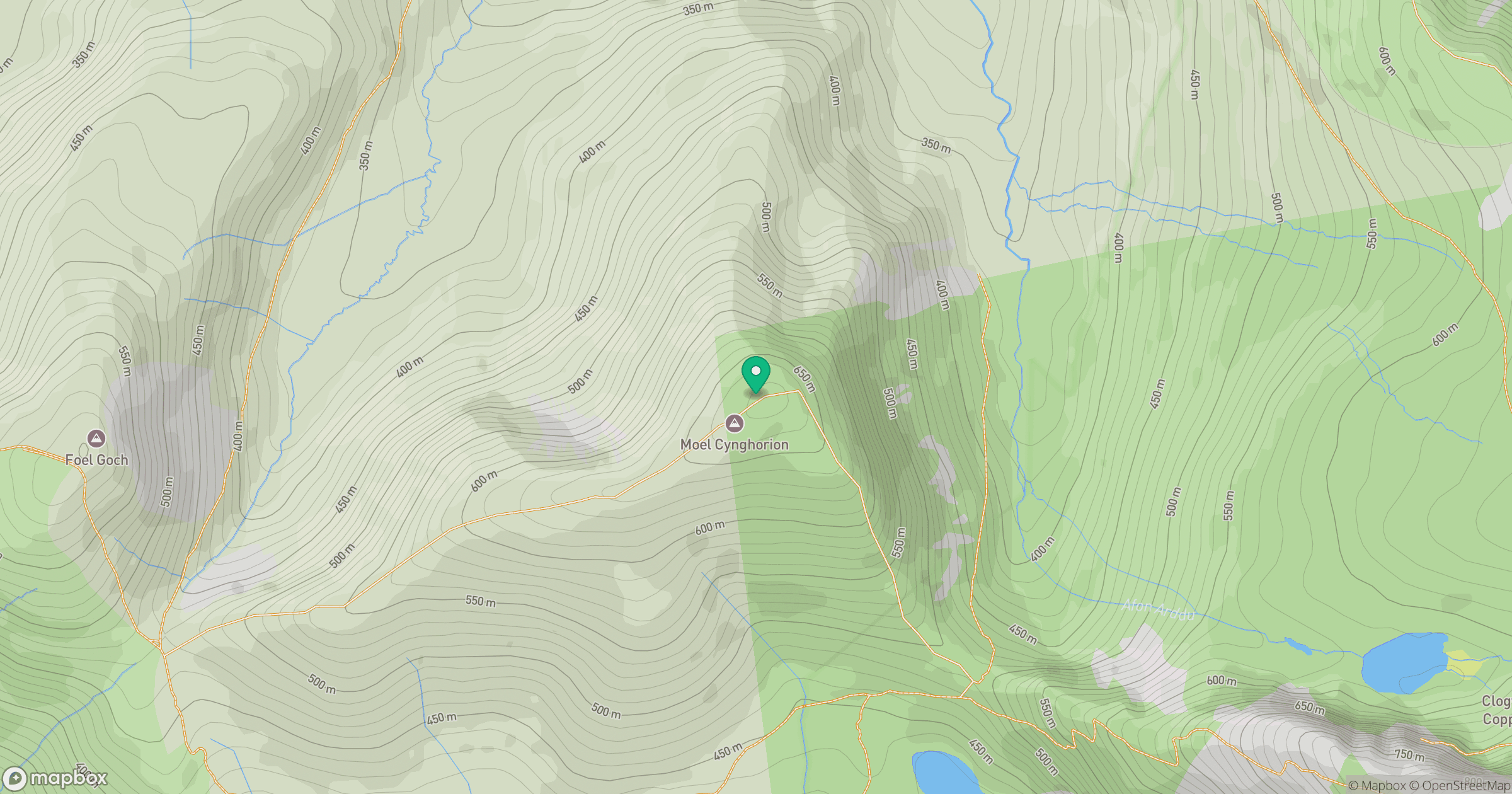 Moel Cynghorion location map