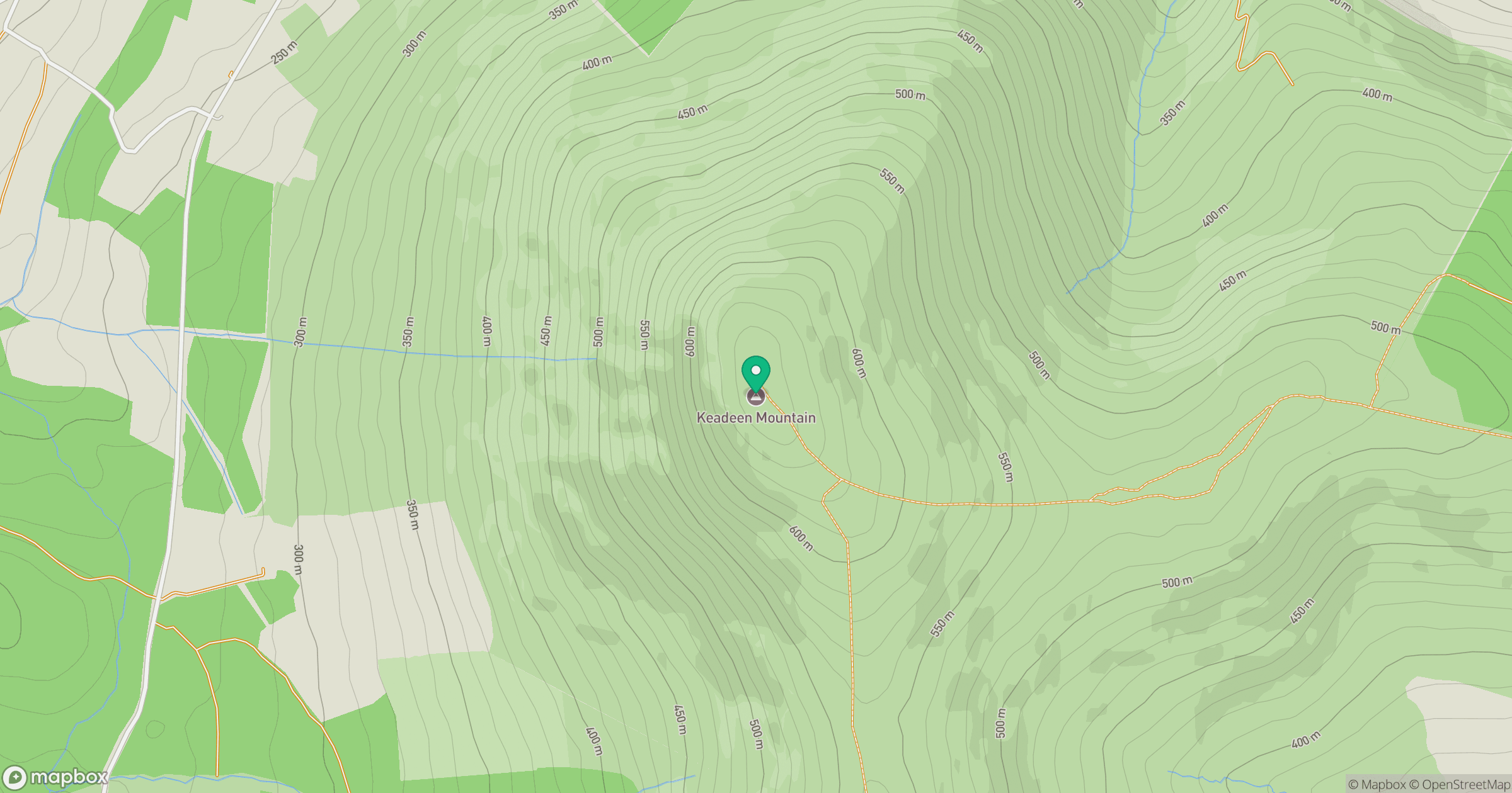 Keadeen Mountain location map