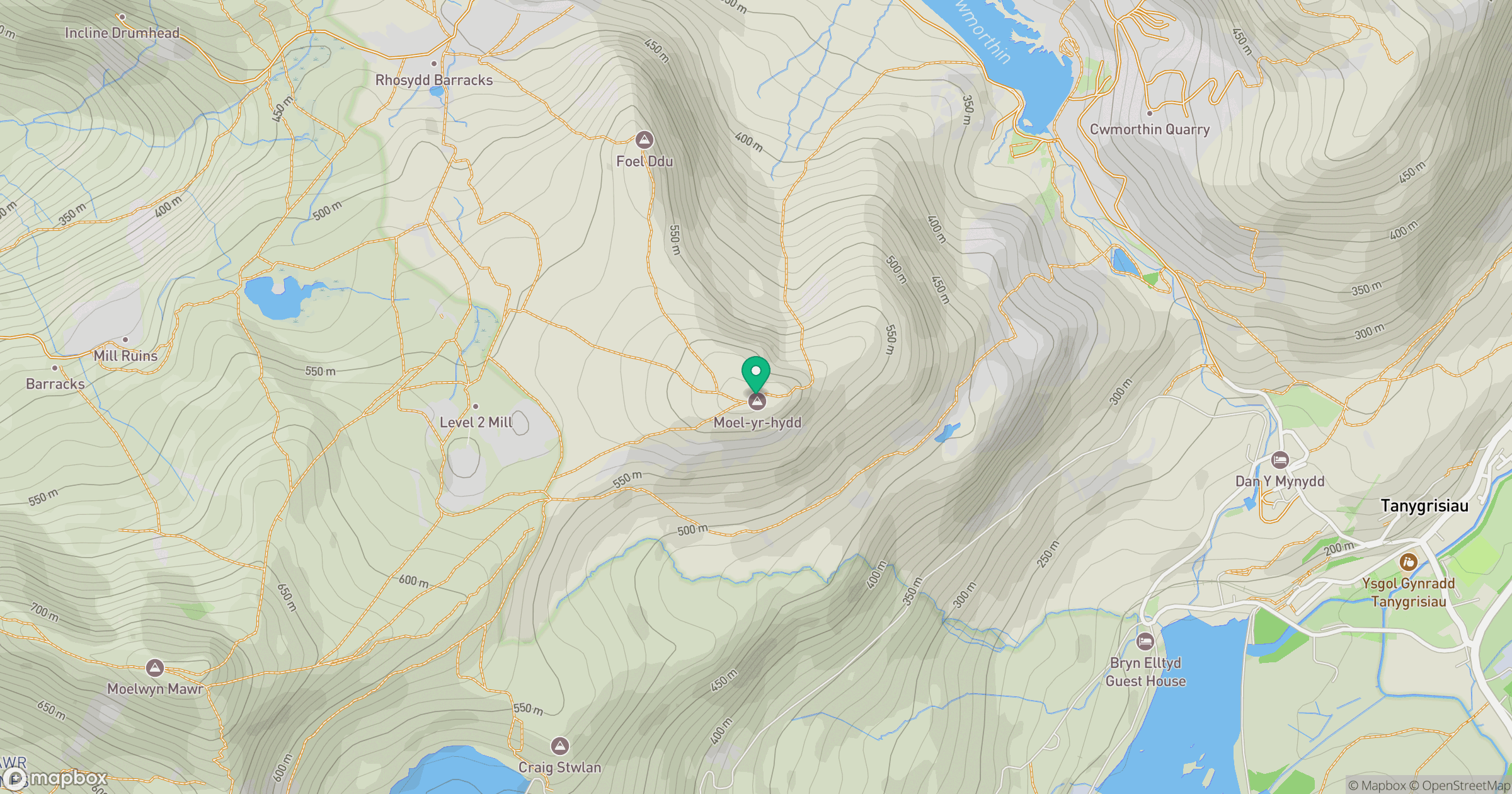 Moel-yr-hydd location map