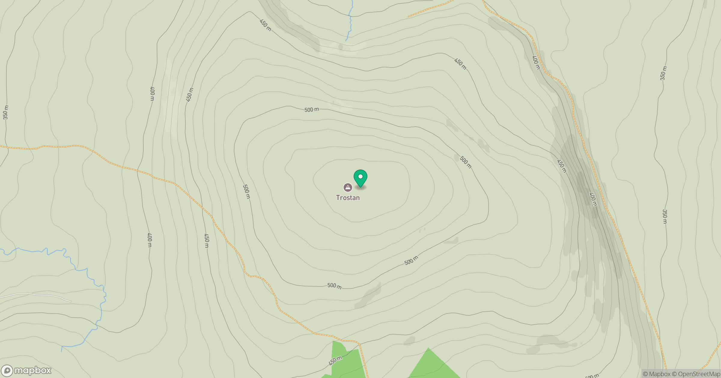 Trostan location map