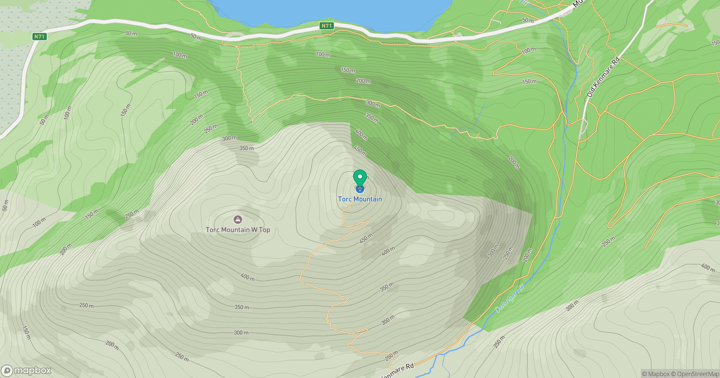 Torc Mountain location map