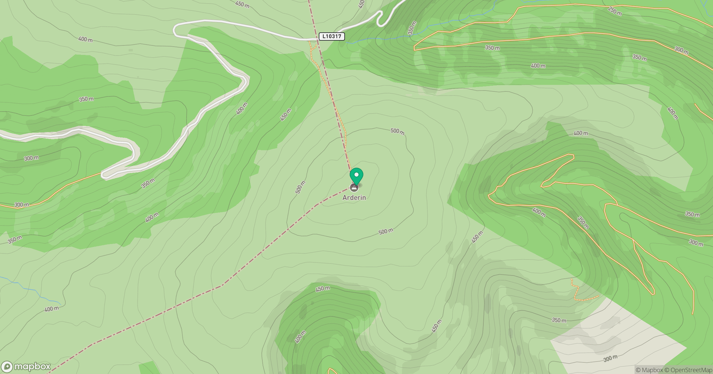 Arderin [Ard Eireann] location map