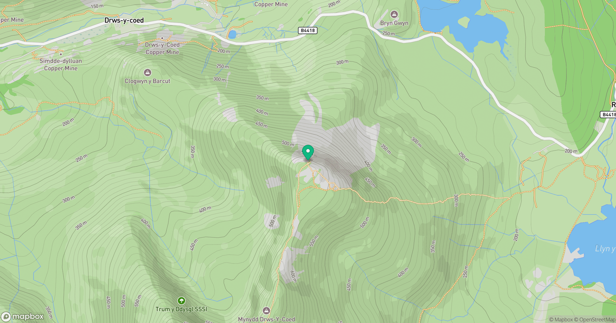 Y Garn location map