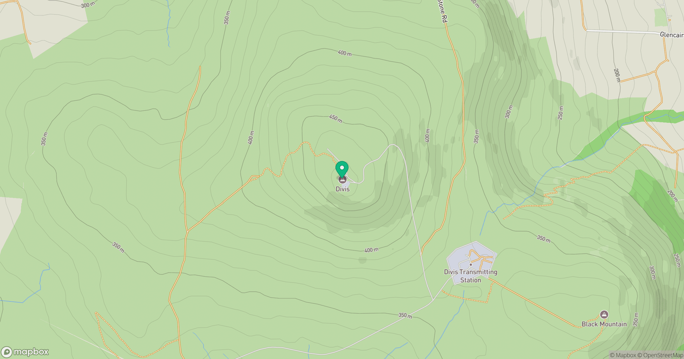 Divis location map