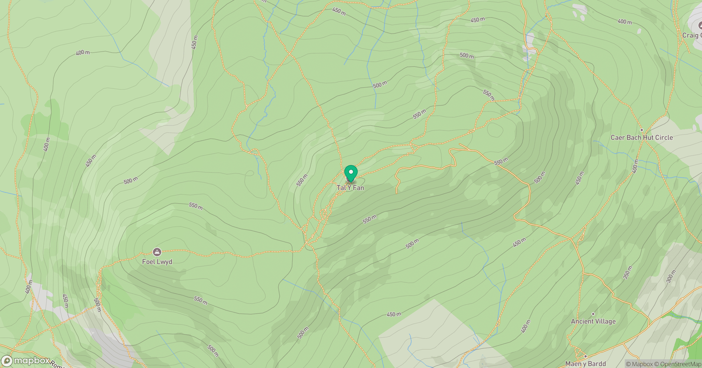 Tal y Fan location map