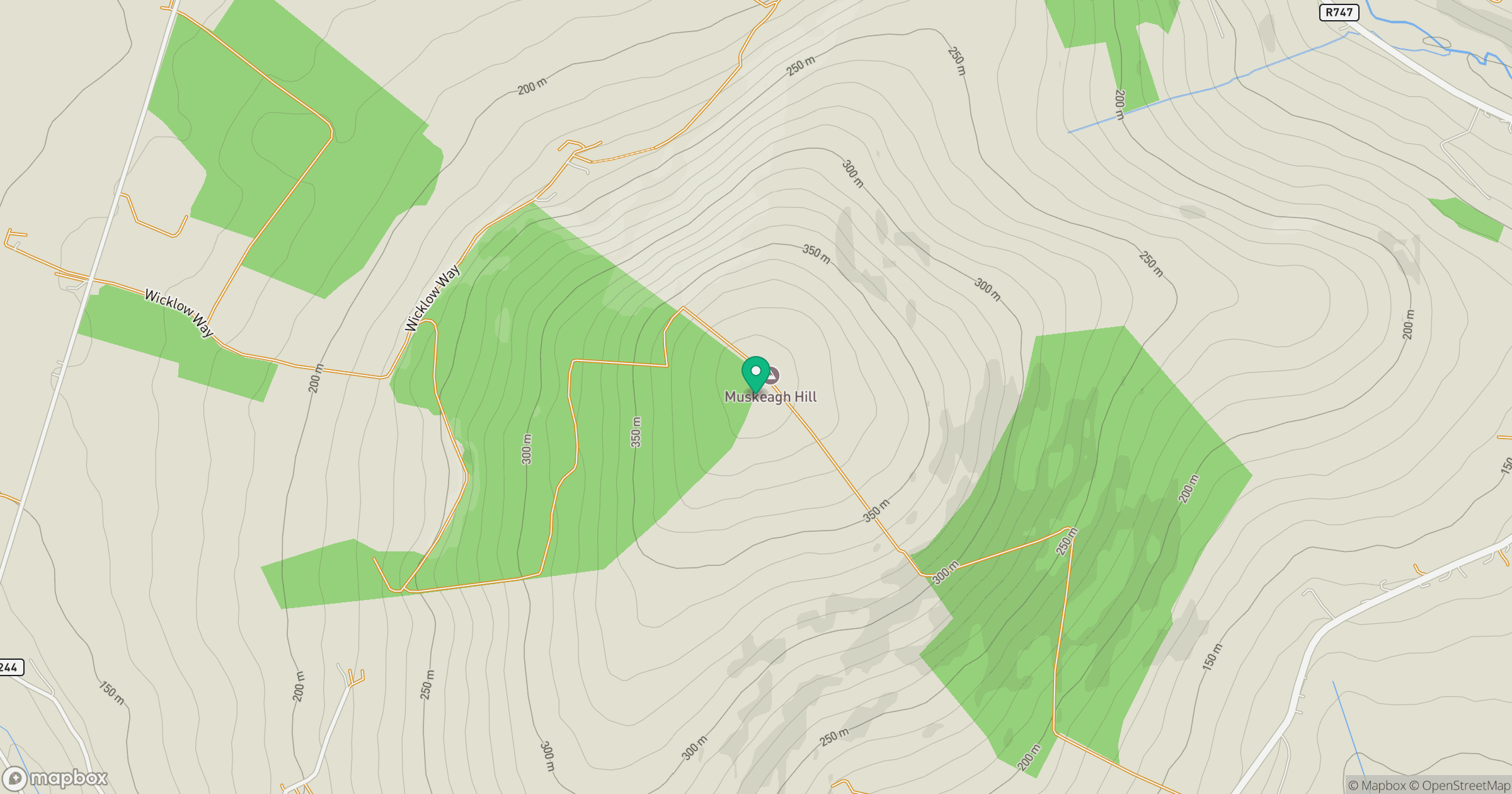 Muskeagh Hill location map