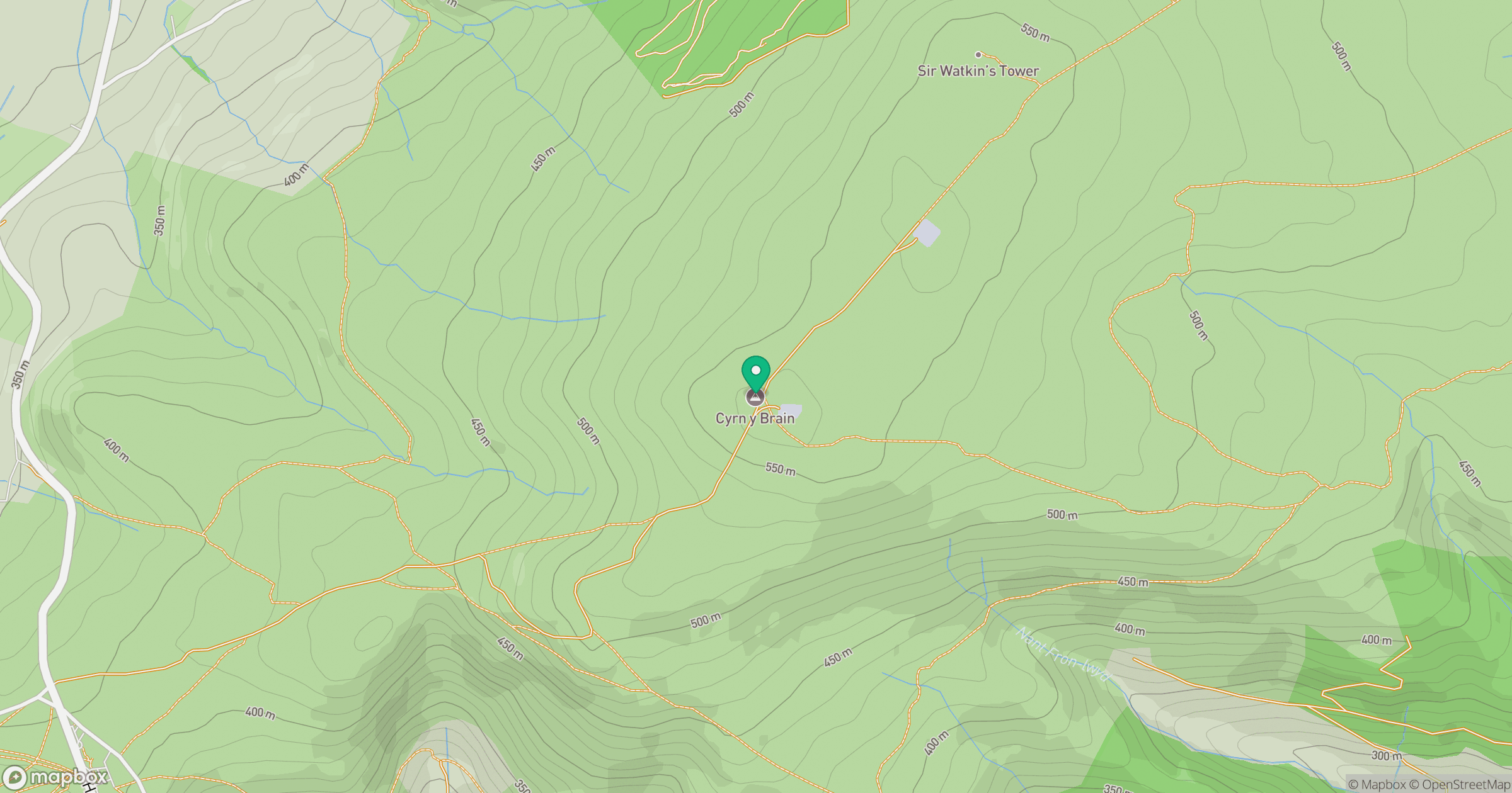 Cyrn-y-Brain location map