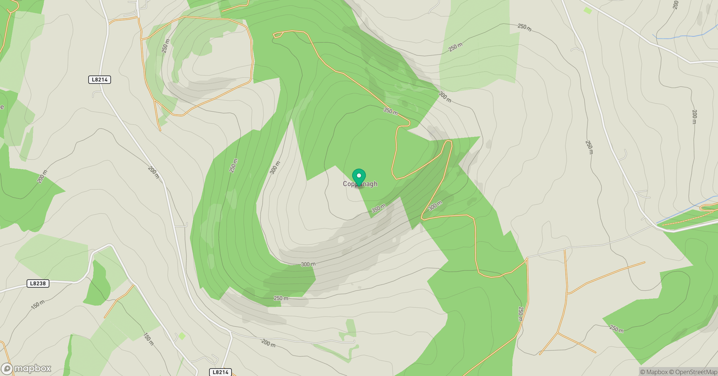 Coppanagh [Sliabh Chopanai] location map