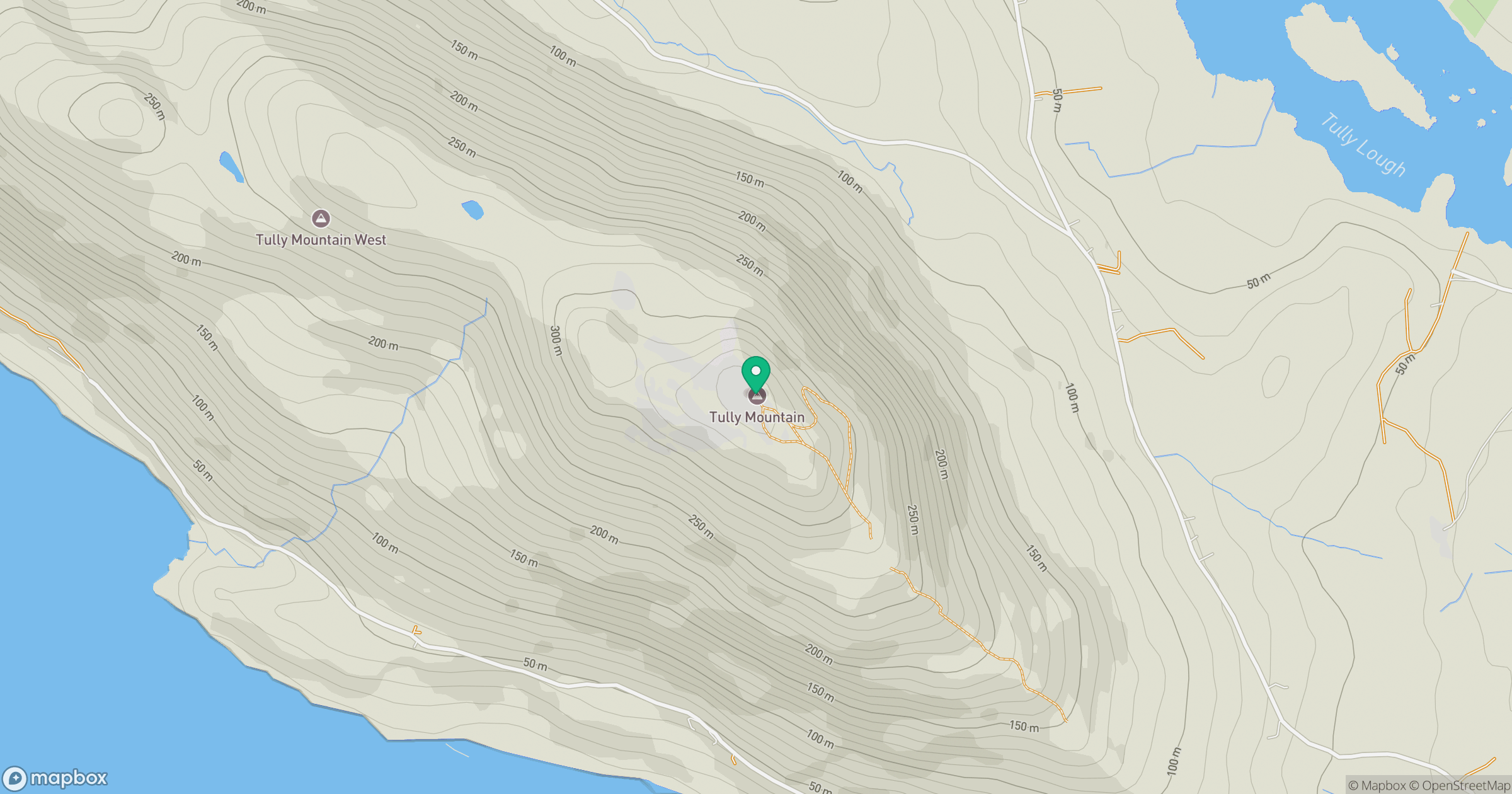 Tully Mountain location map