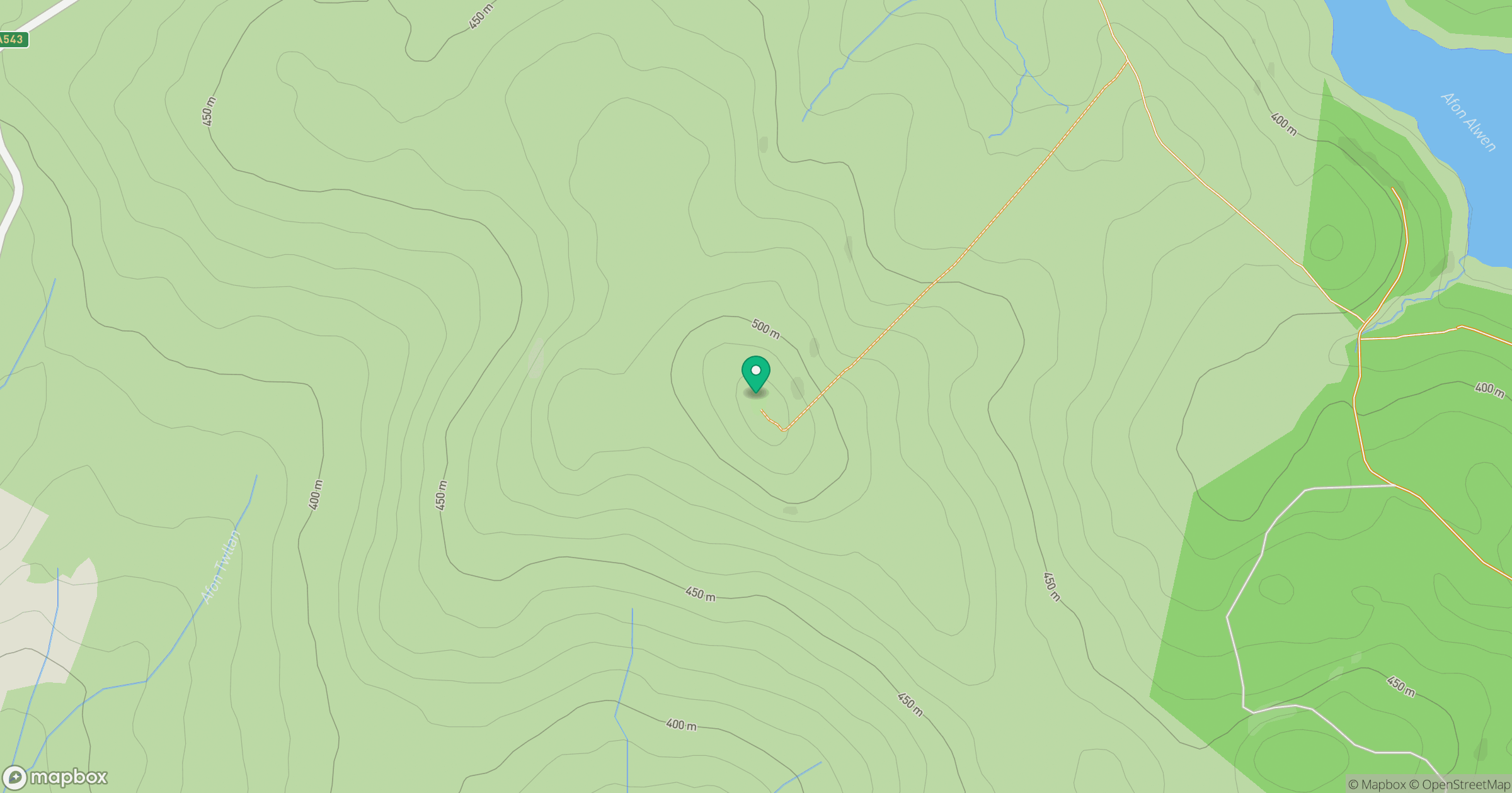 Mwdwl-eithin location map