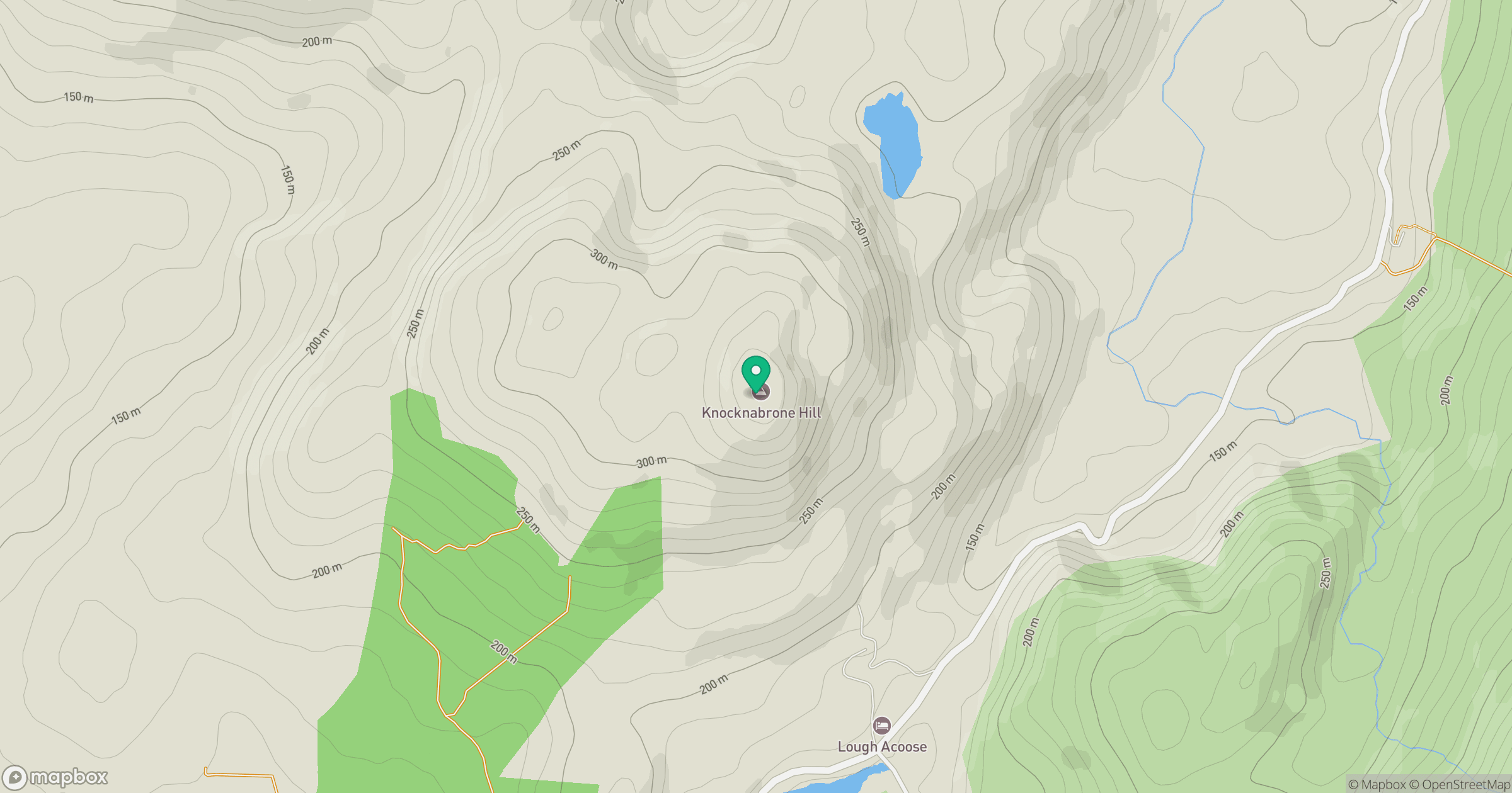 Knocknabrone Hill [Derryfanga] [Cnoc na Bron] location map