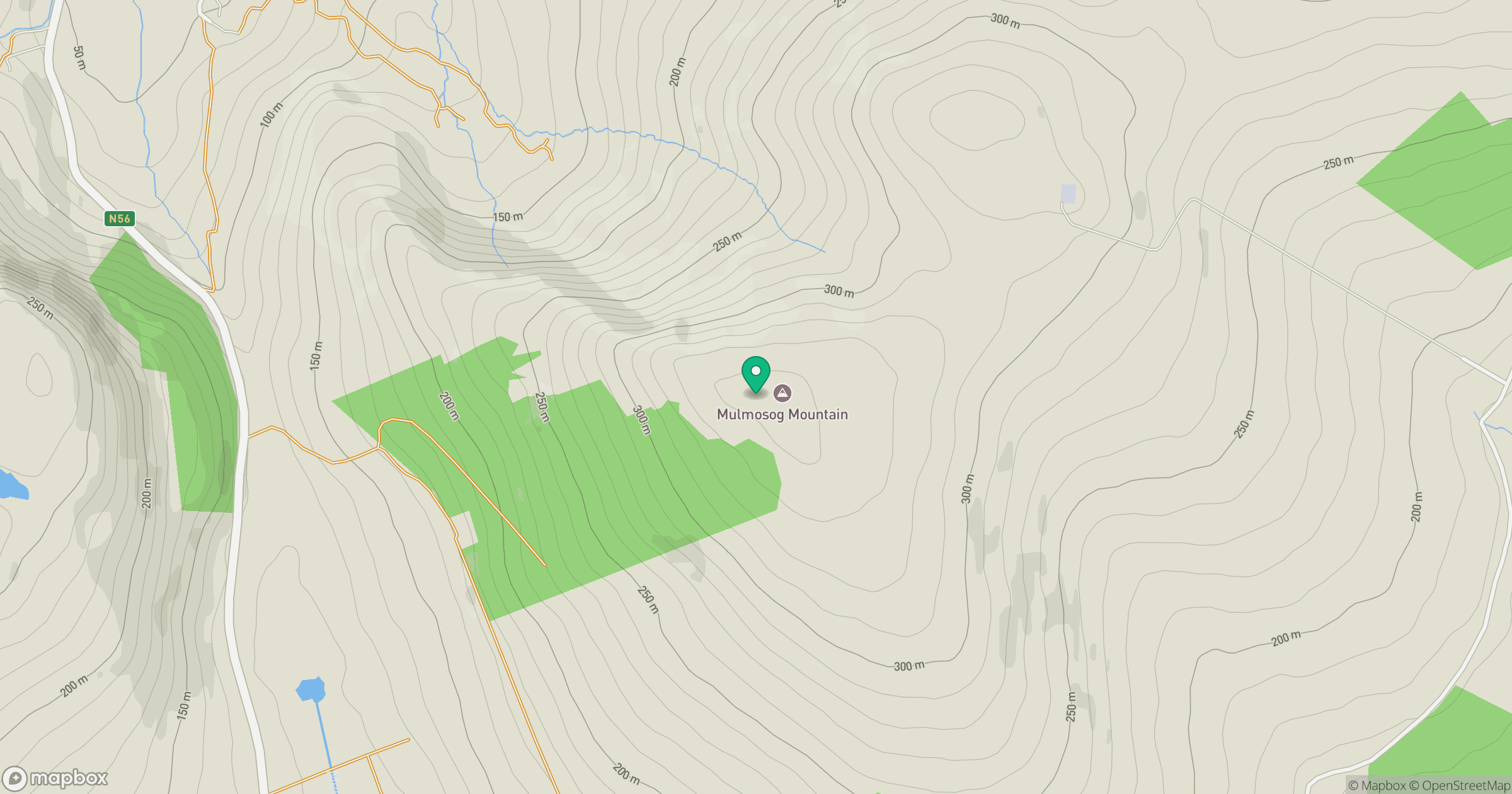 Mulmosog Mountain [Maol Mosog] location map
