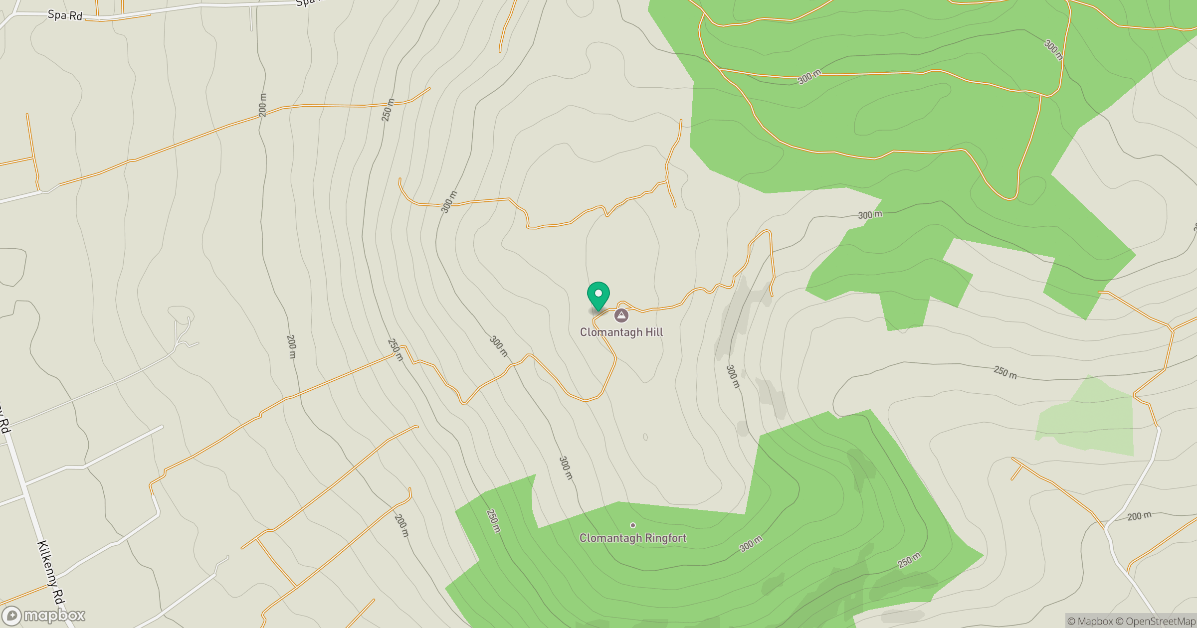 Clomantagh Hill [Killoshulan] [Cnoc na Cloiche Mantai] location map