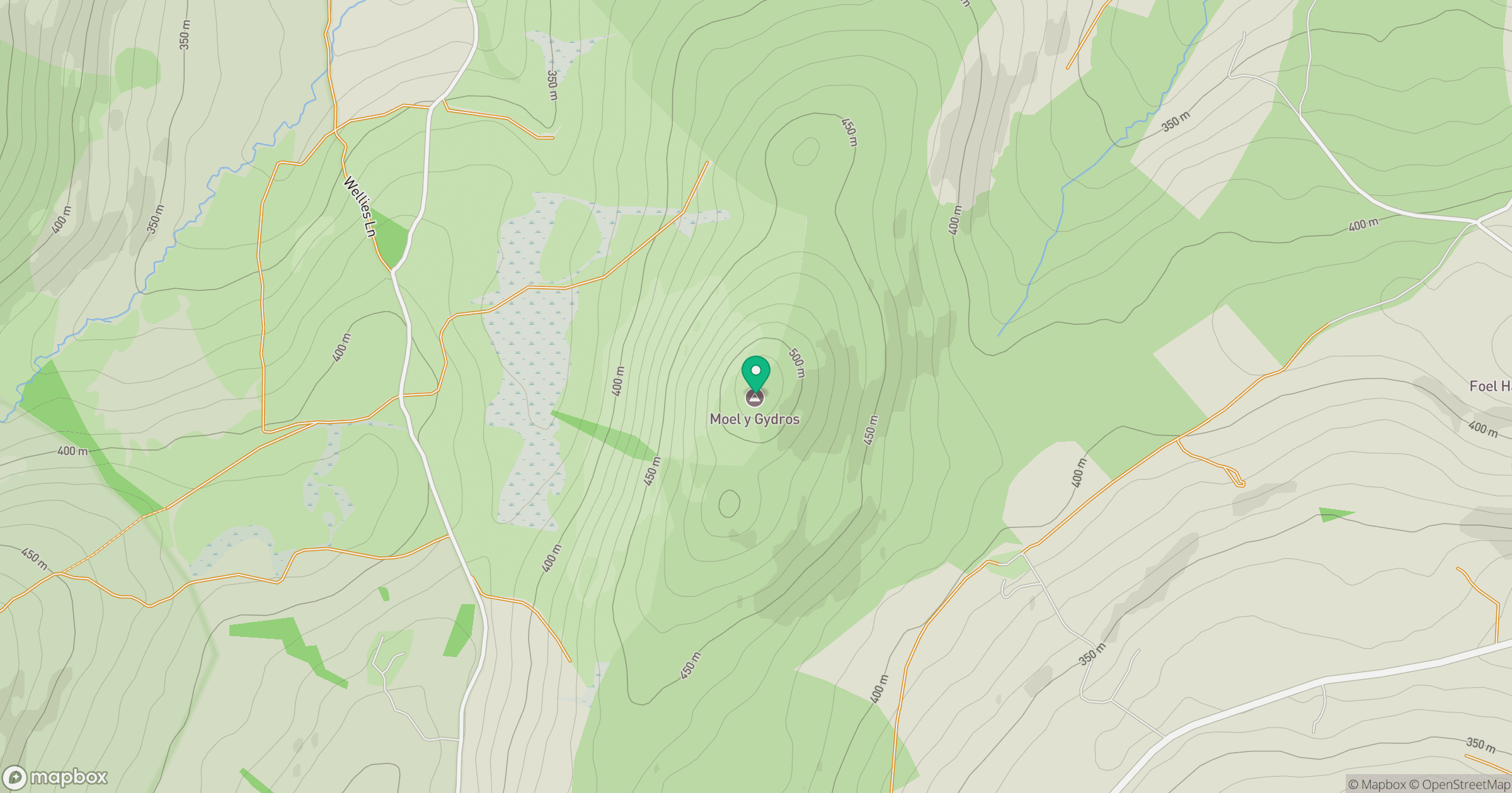 Moel y Gydros location map
