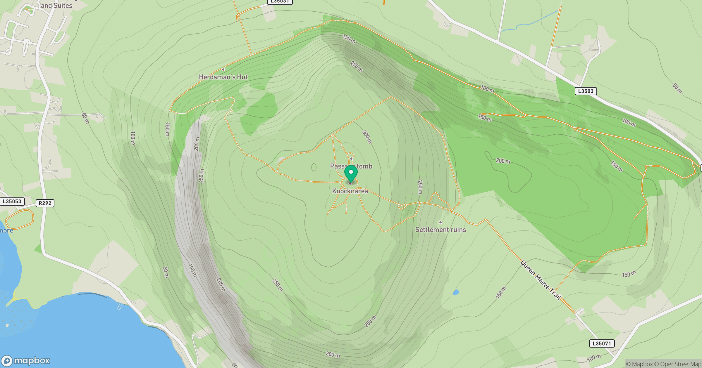 Knocknarea [Cnoc na Riabh] location map