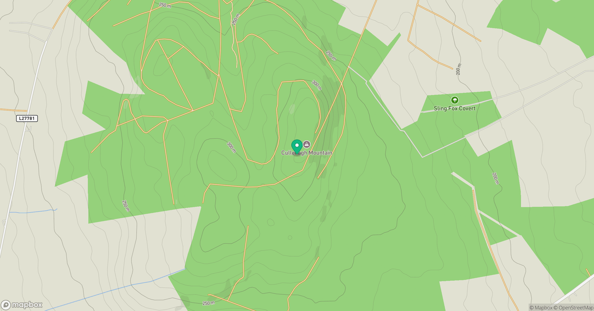Cullenagh Mountain [Sliabh Chuileannai] location map