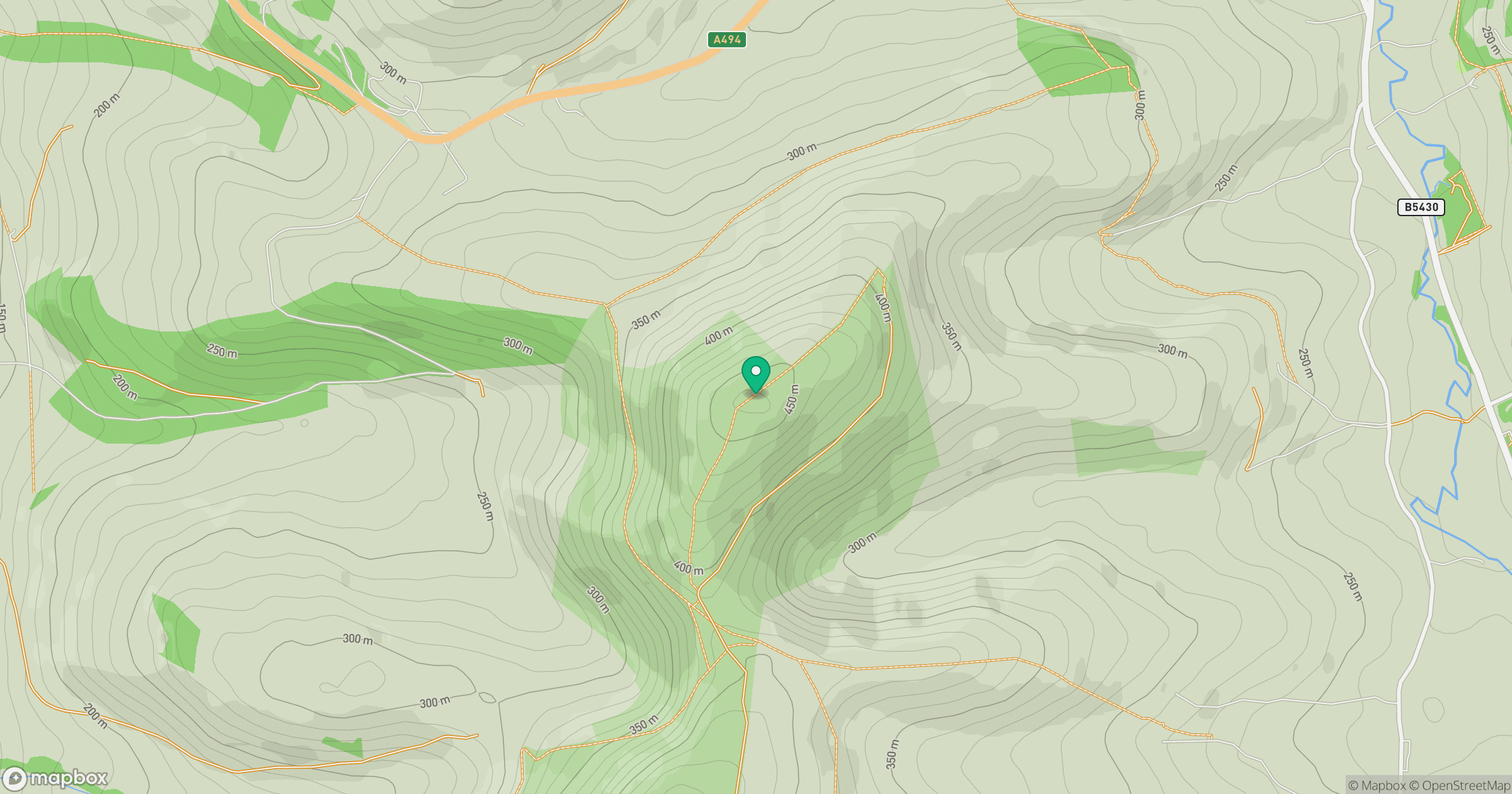 Moel Gyw location map