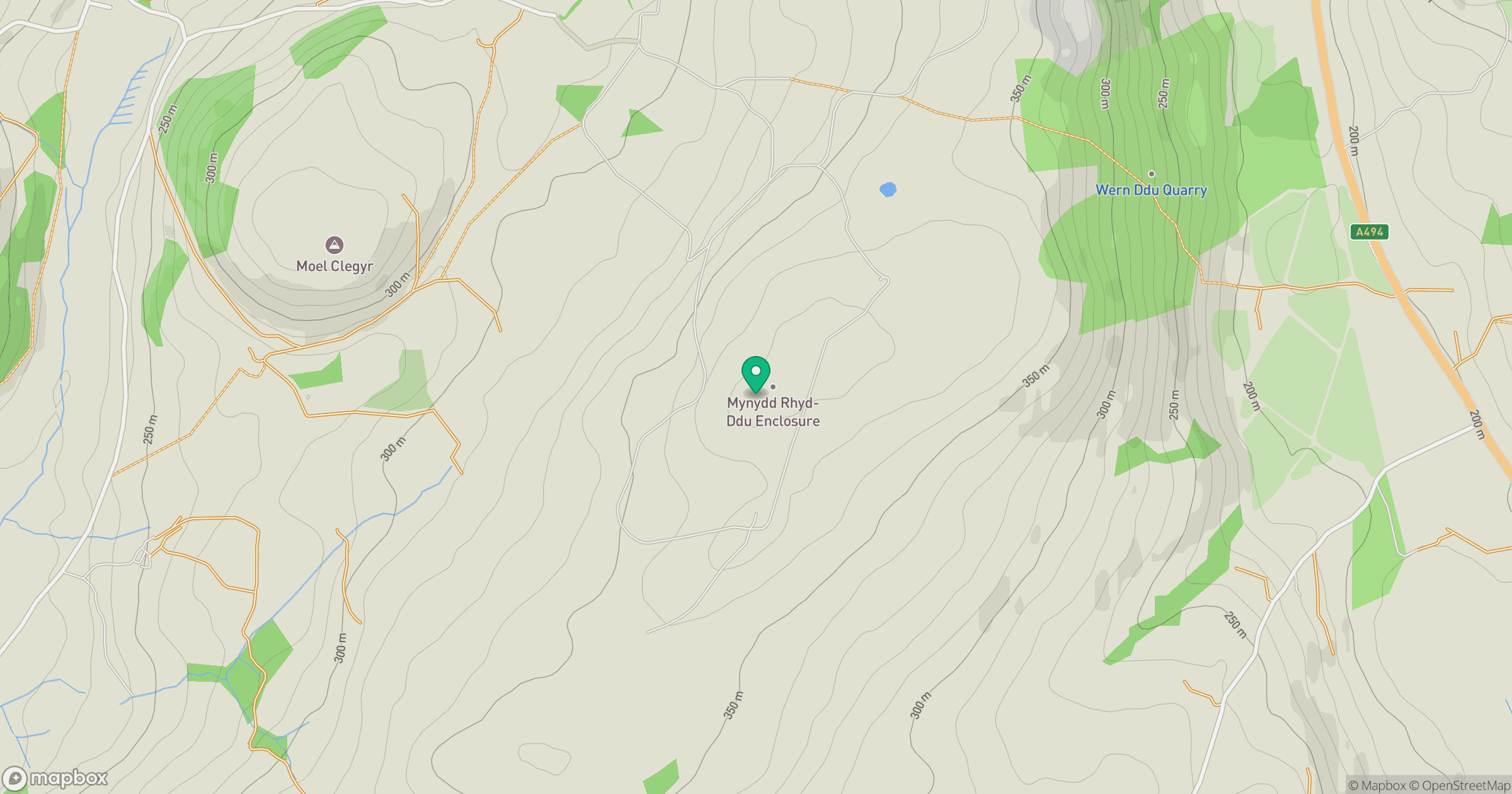 Mynydd Rhyd Ddu location map