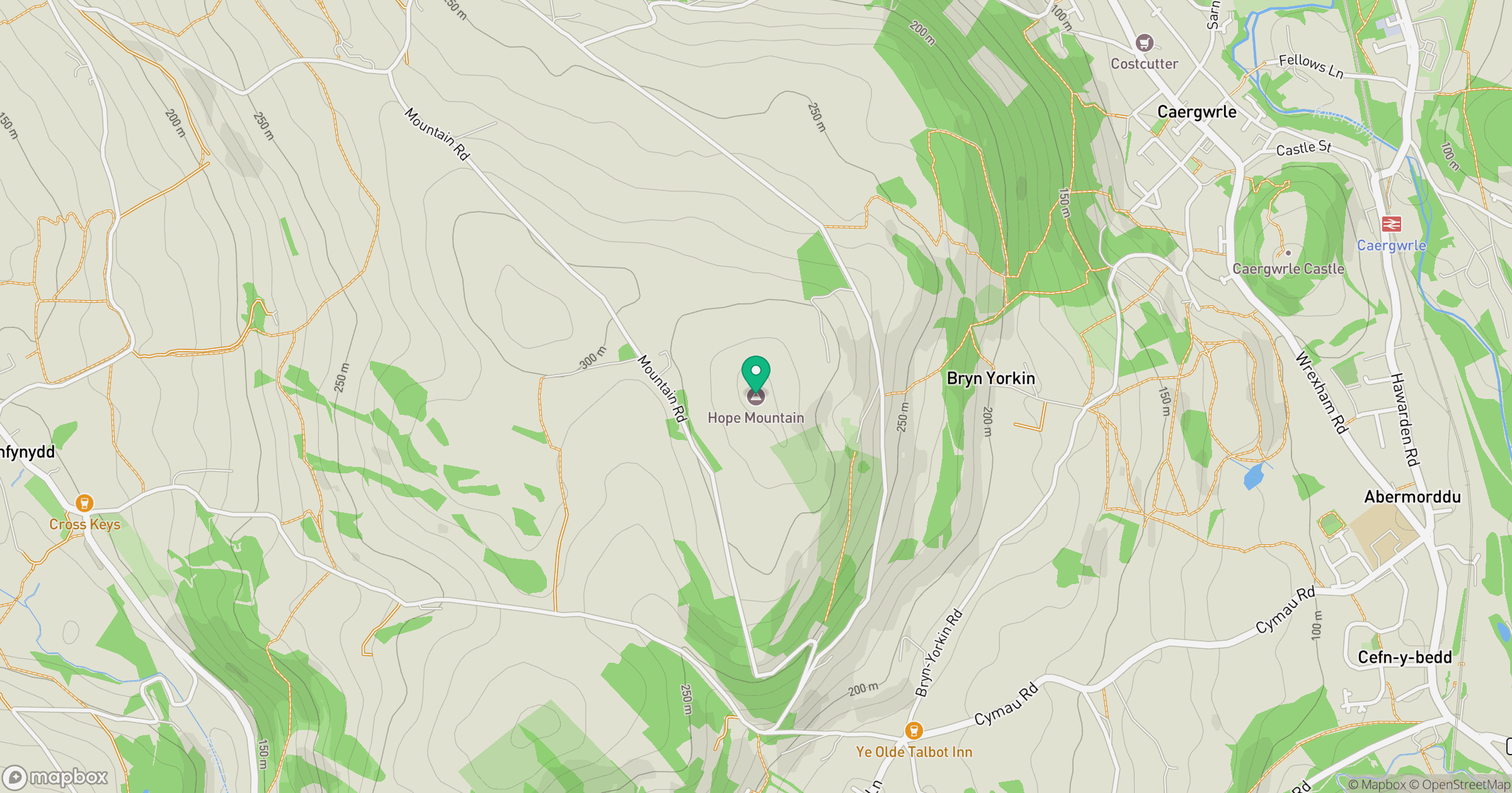 Hope Mountain location map