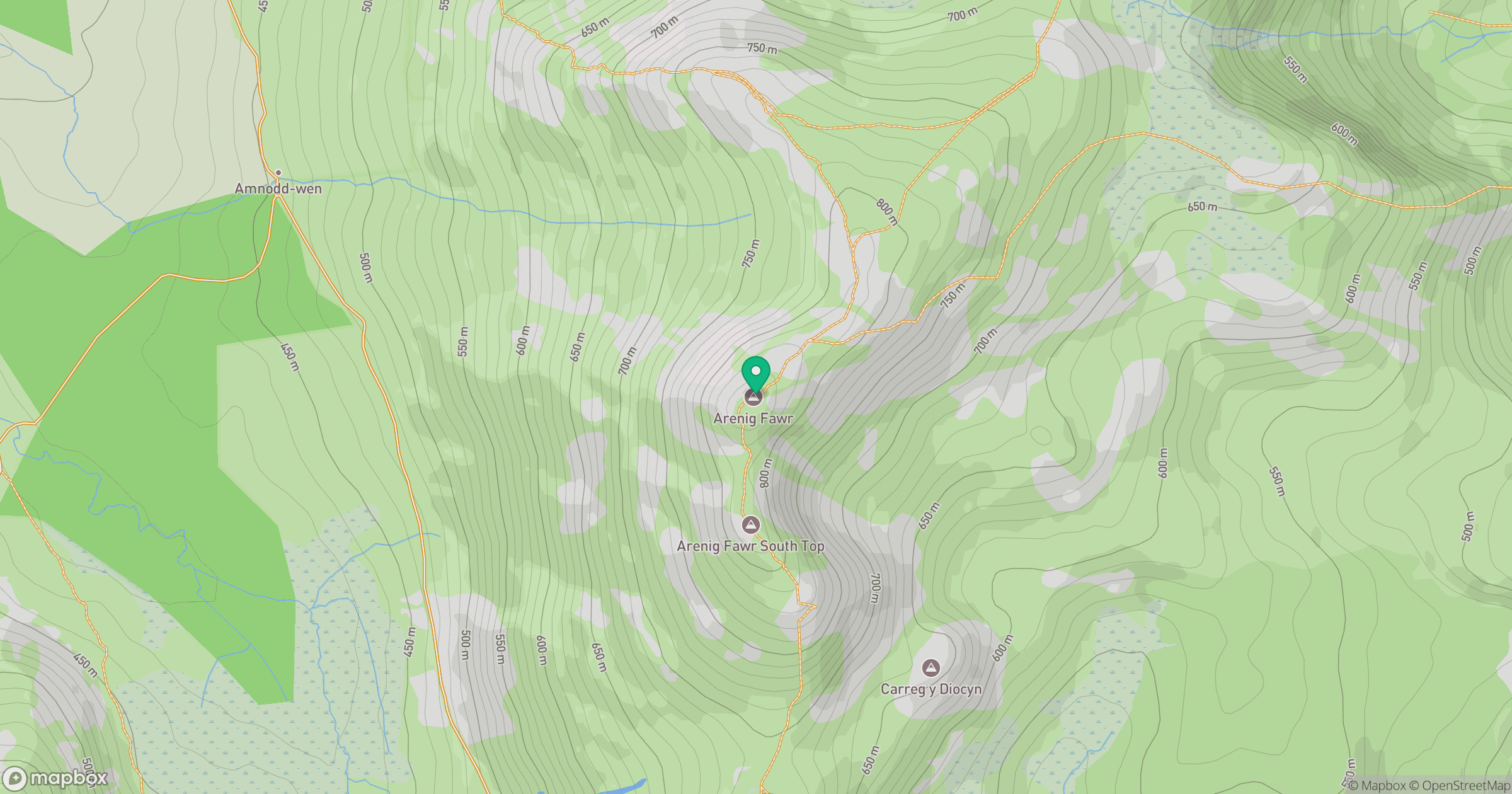Arenig Fawr location map