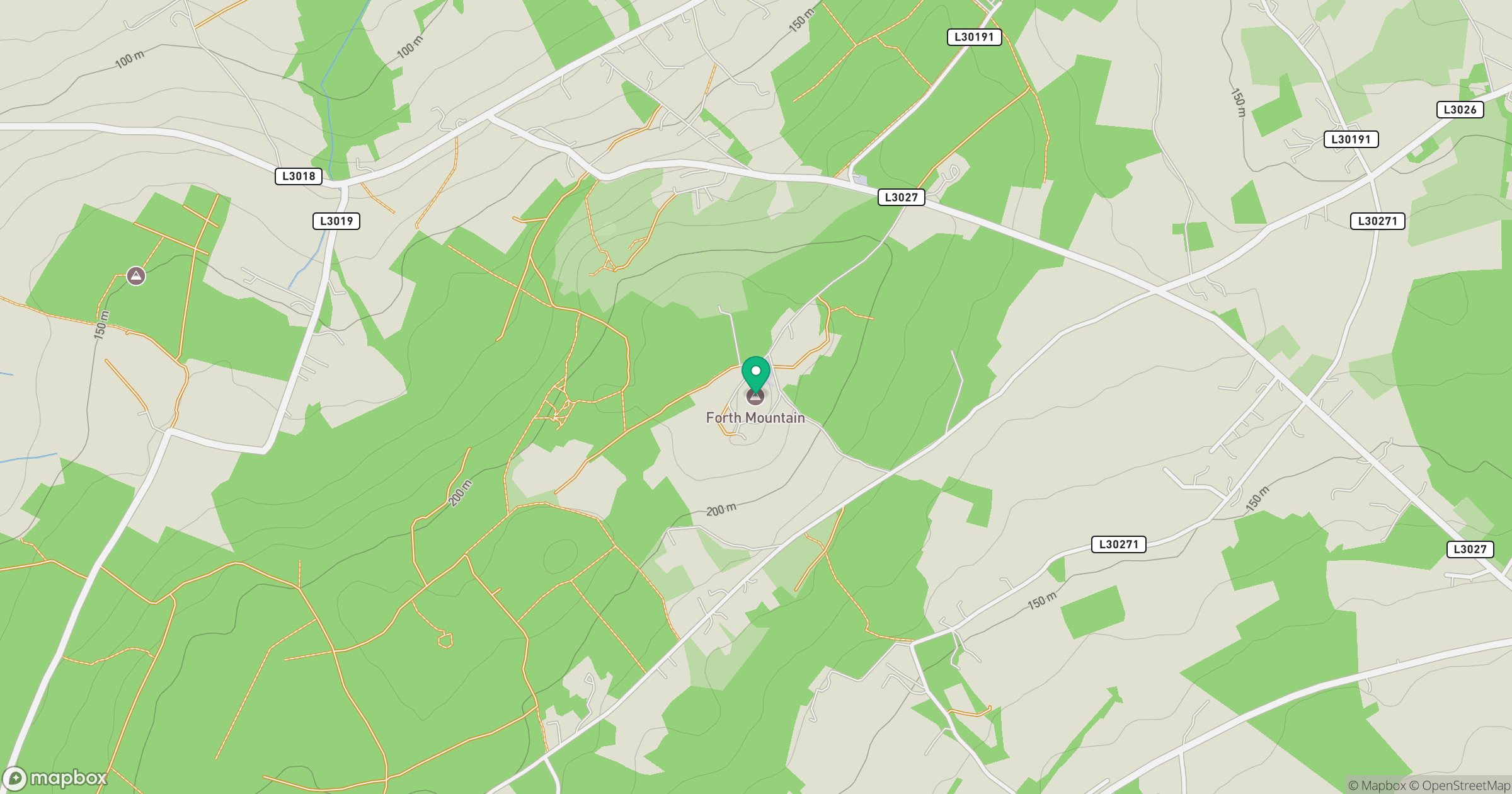 Forth Mountain [Sliabh Fothart] location map