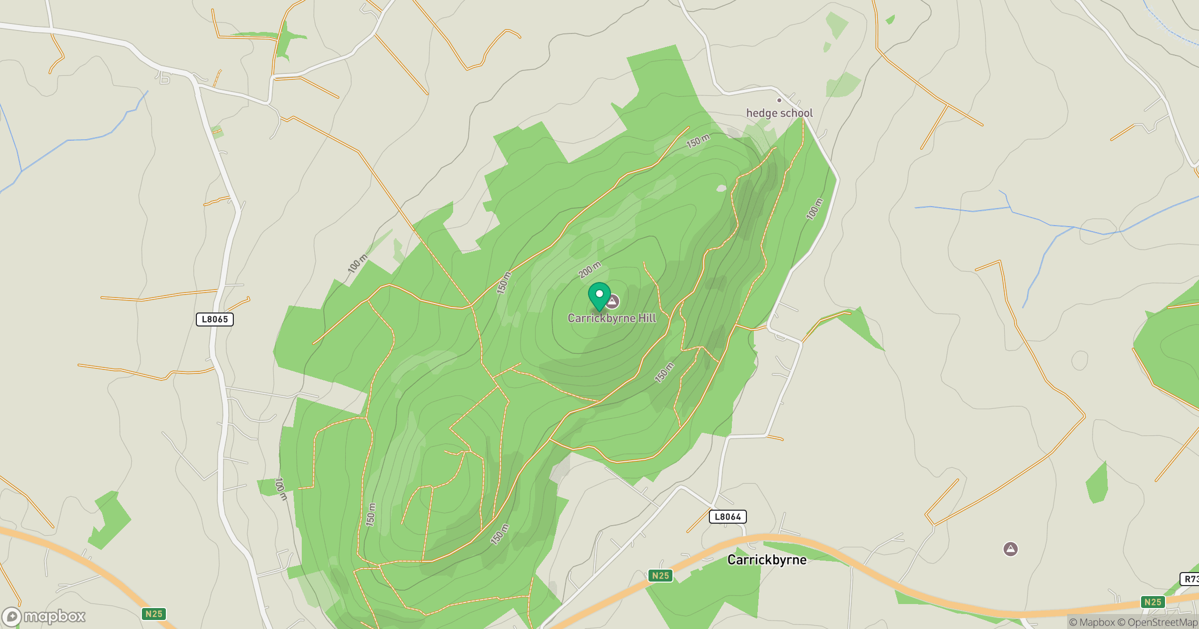 Carrickbyrne Hill [Carraig Bhrain] location map