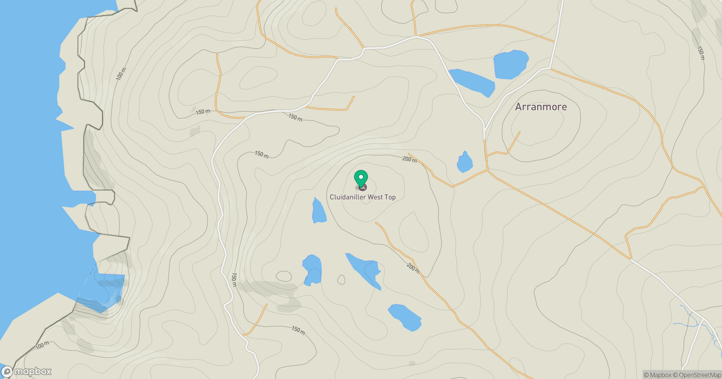Cnoc an Iolair - Mullach Thiar [Cluidaniller West Top] [Cluidaniller] (Aranmore Island) location map