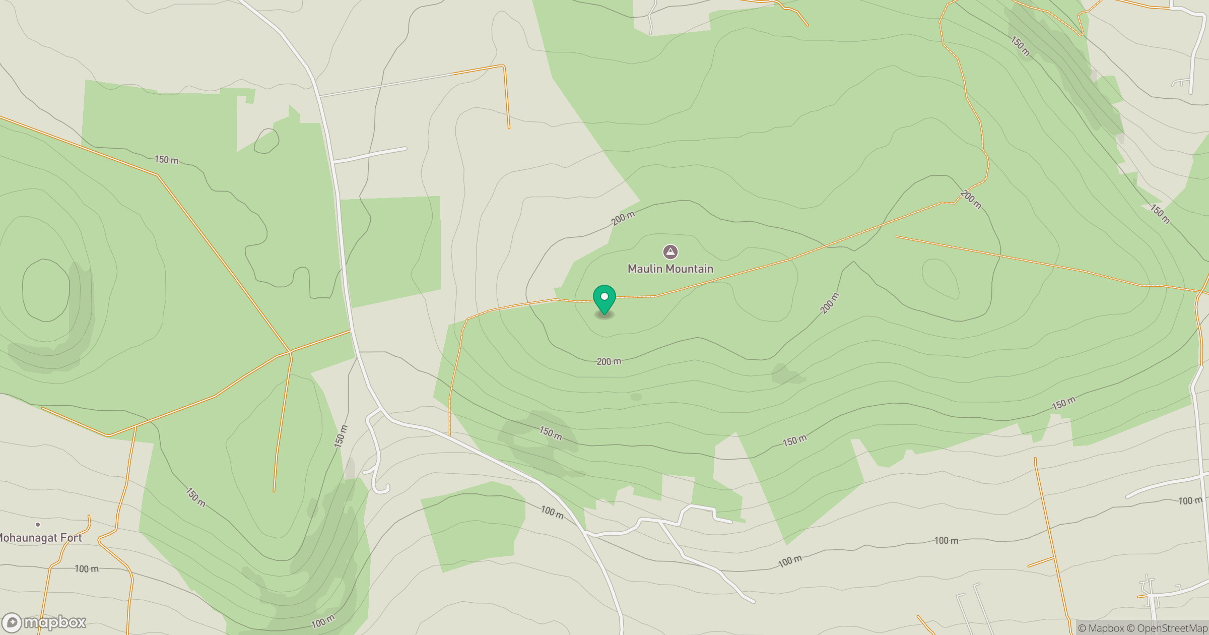 Maulin Mountain [Malainn] location map