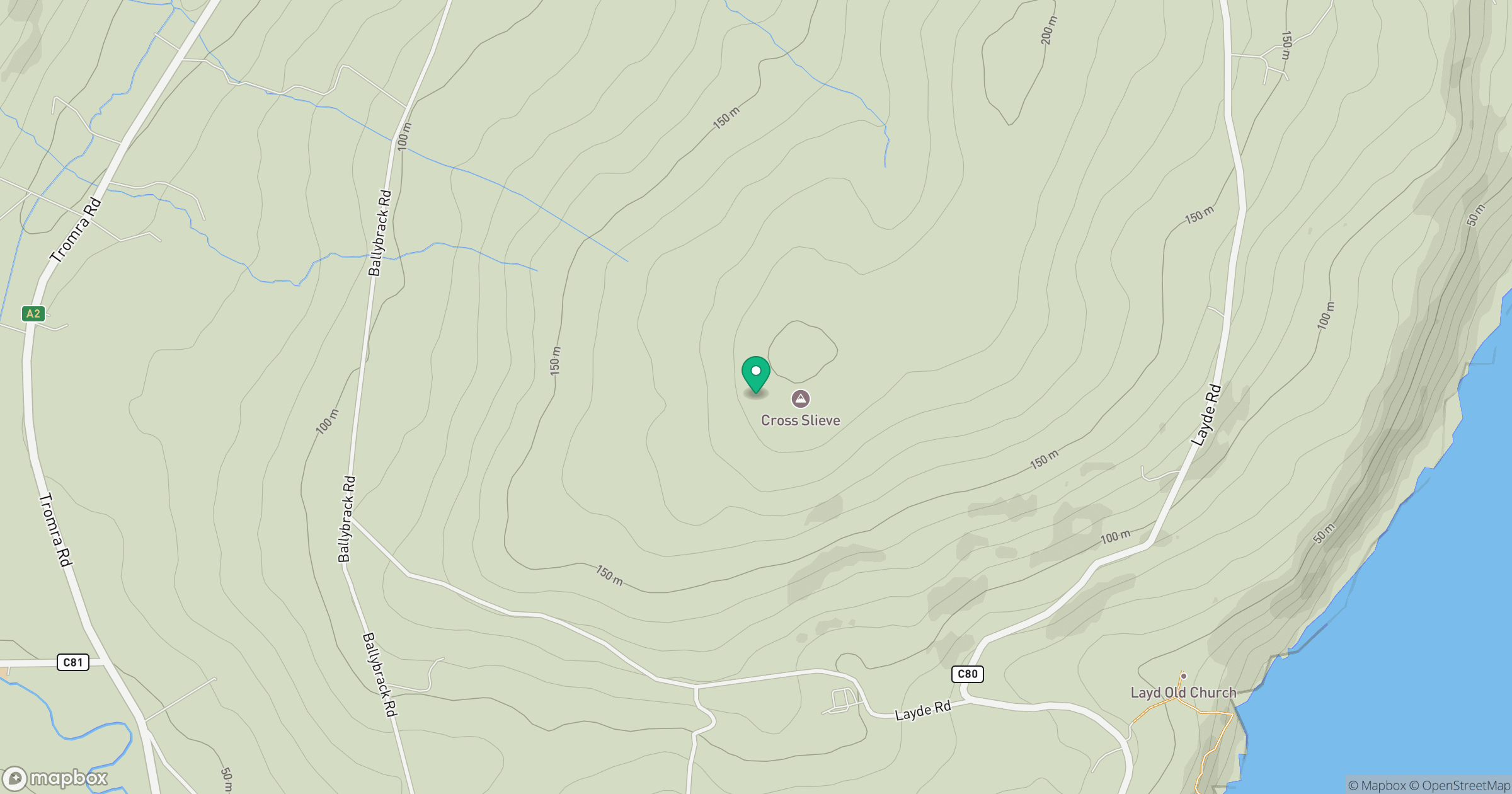 Cross Slieve location map