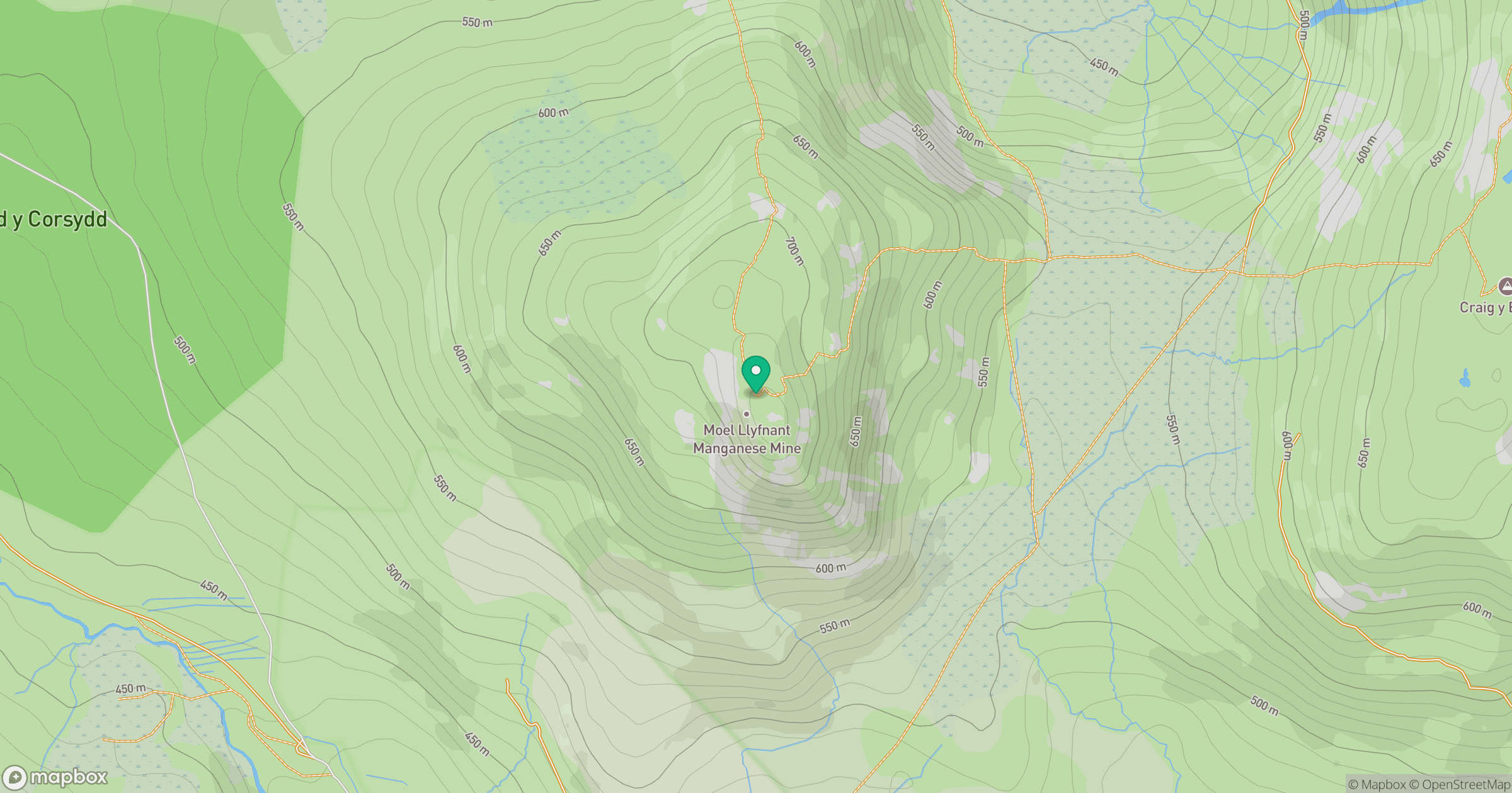 Moel Llyfnant location map