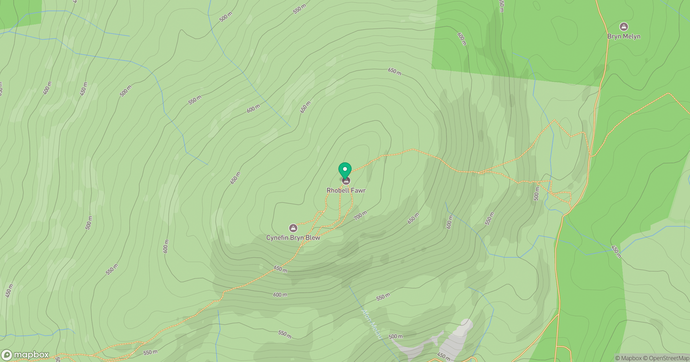 Rhobell Fawr location map