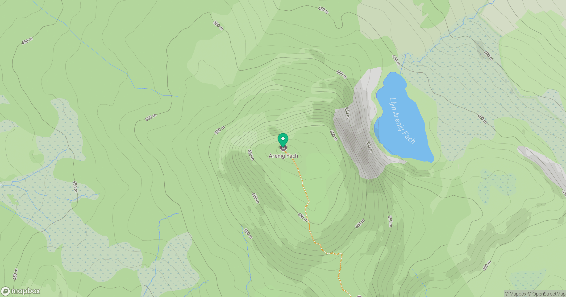 Arenig Fach location map