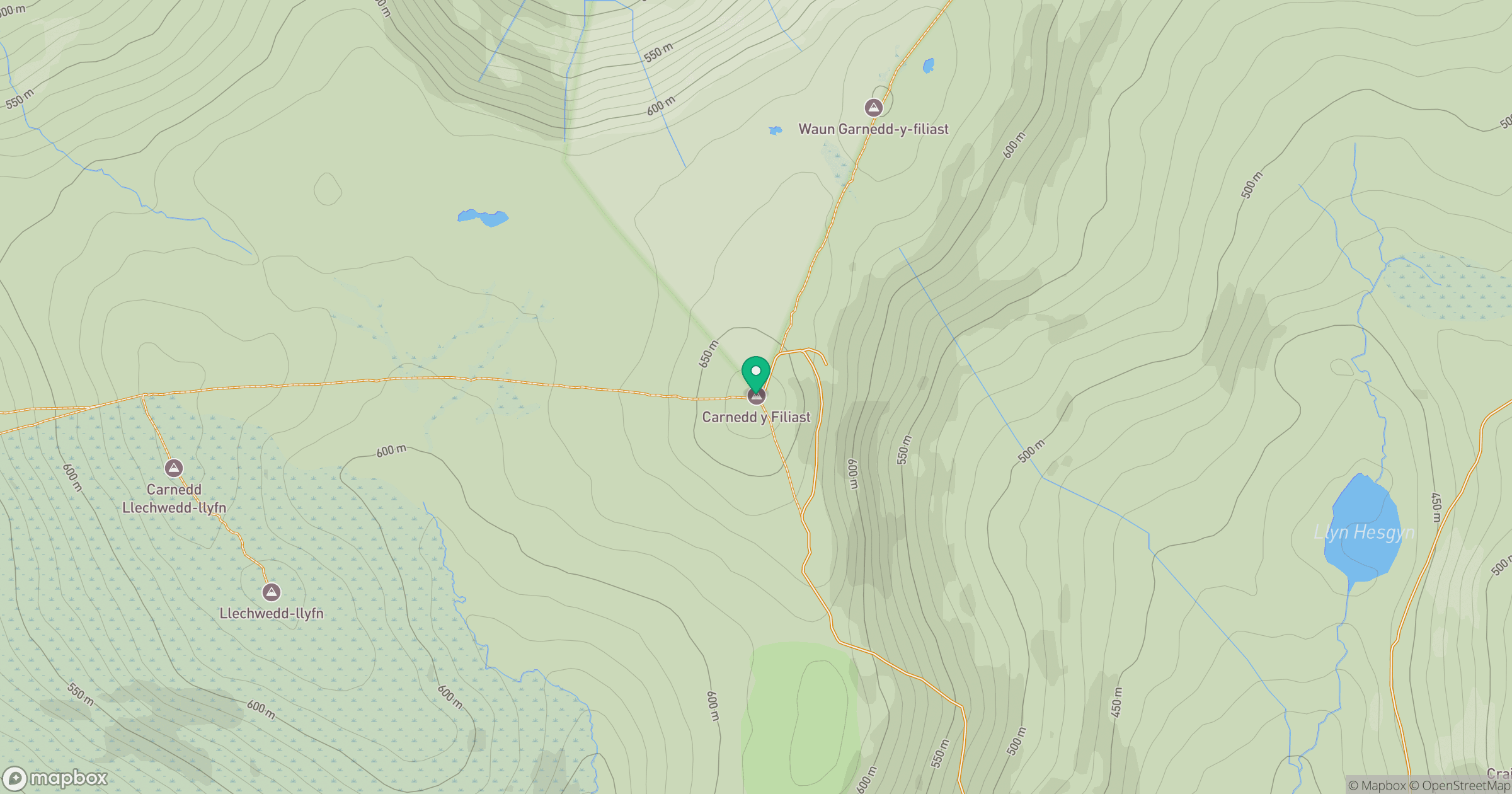 Carnedd y Filiast location map