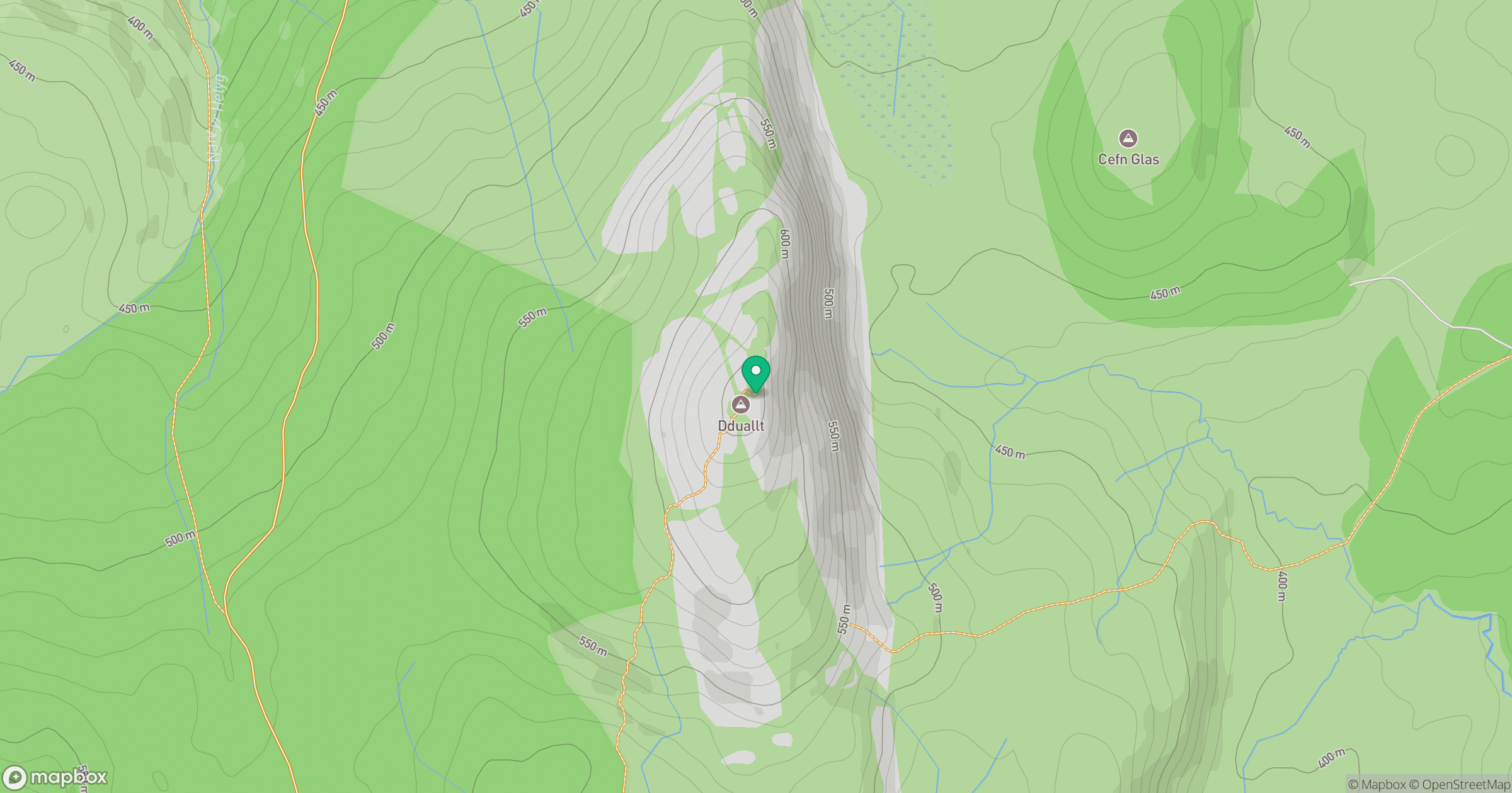 Dduallt location map