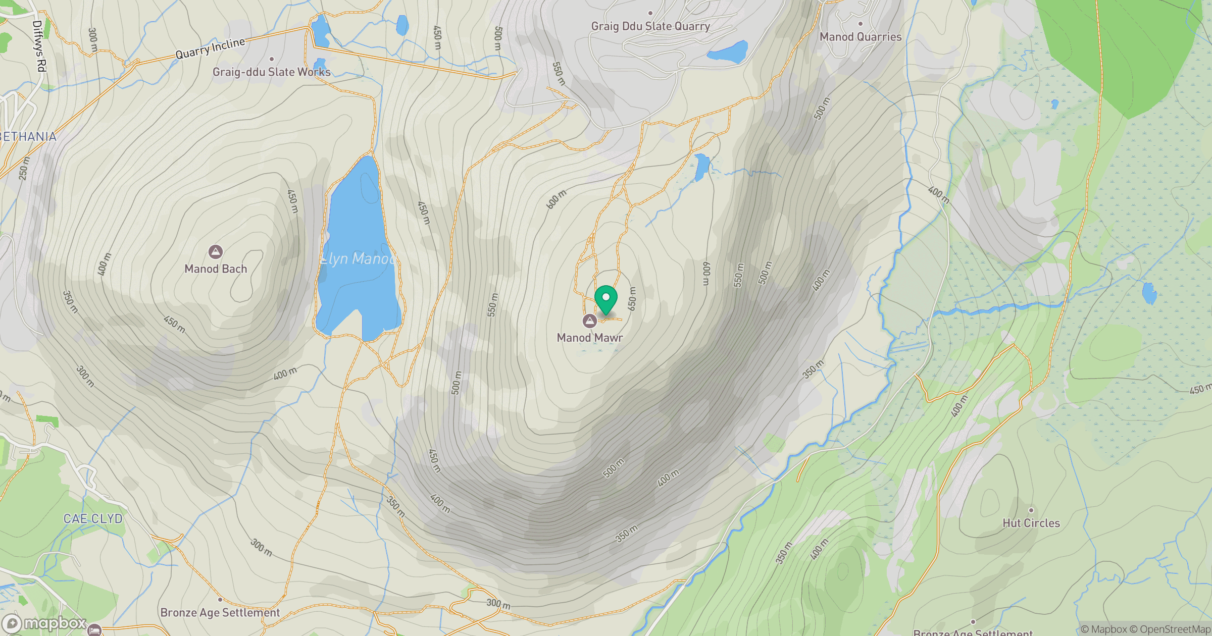 Manod Mawr location map