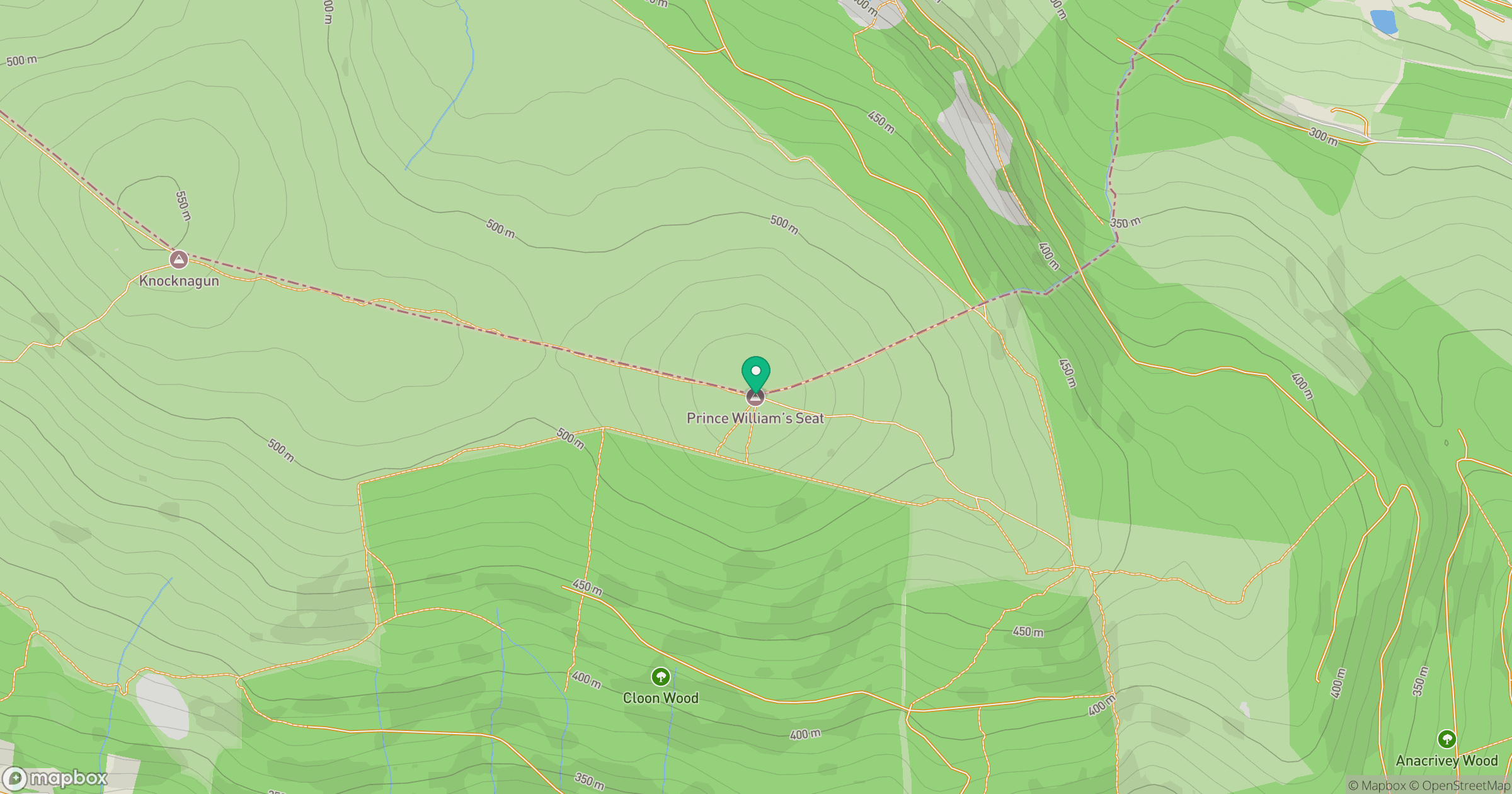Prince William's Seat location map
