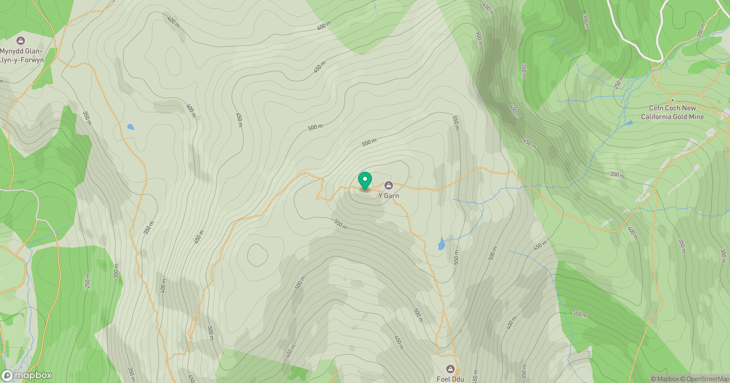 Y Garn location map